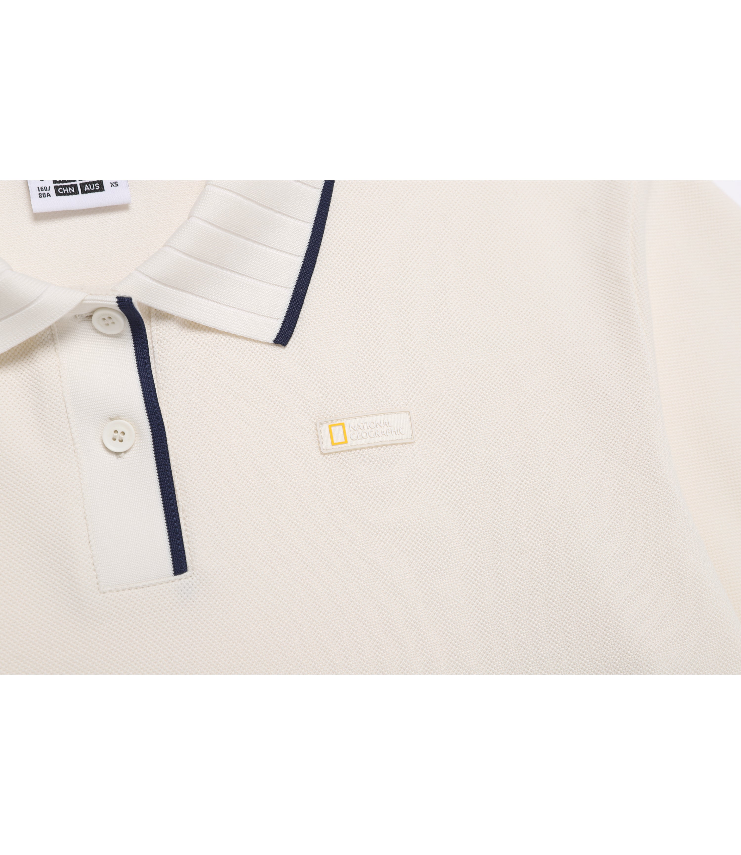 Women's Modified Pique Variation Short Sleeve Collar Tee<br>IVORY
