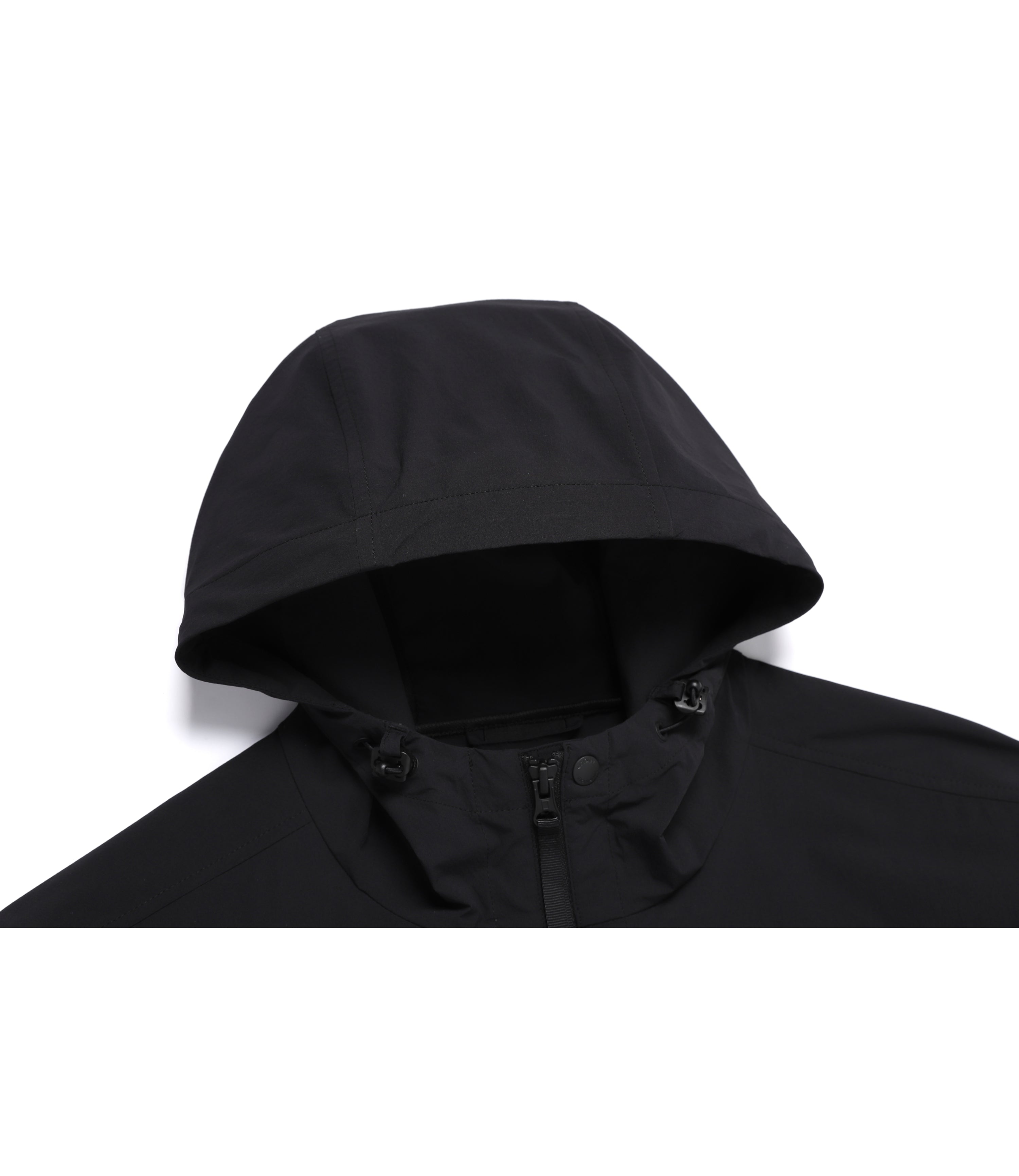 Unisex ADELIE Stretch Full Zip-Up Hooded Jumper<br>BLACK