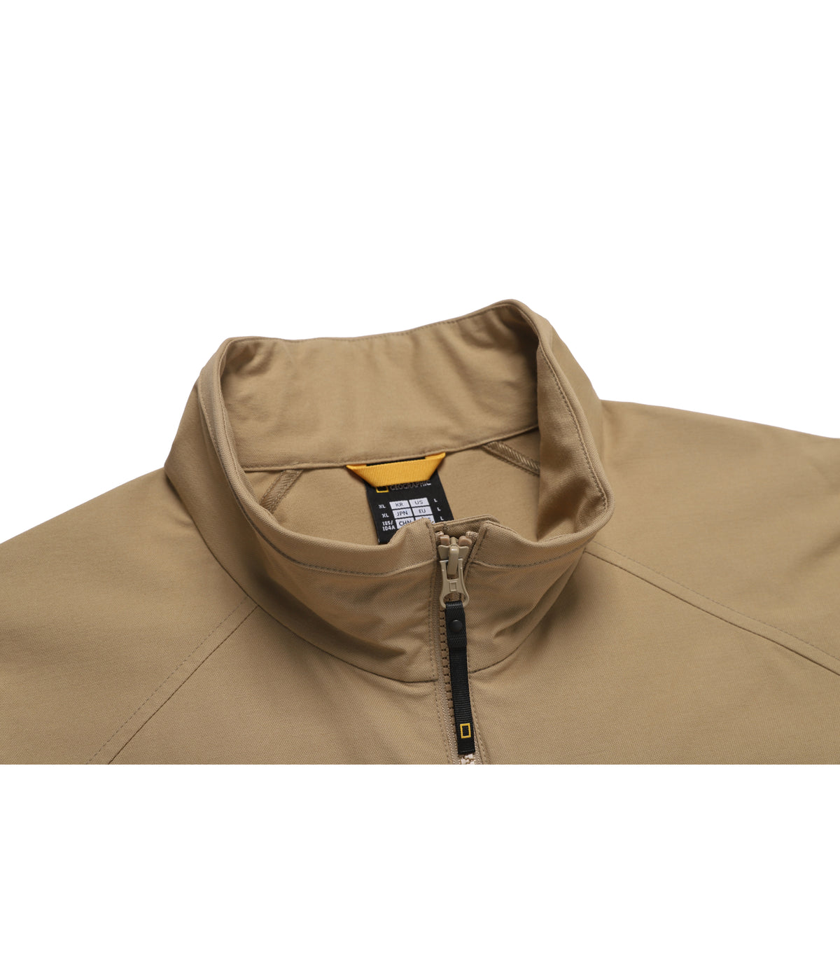 Unisex Cotton-Touch Woven Stretch Semi-Overfit Stand-Neck Jacket<br>NEW BEIGE