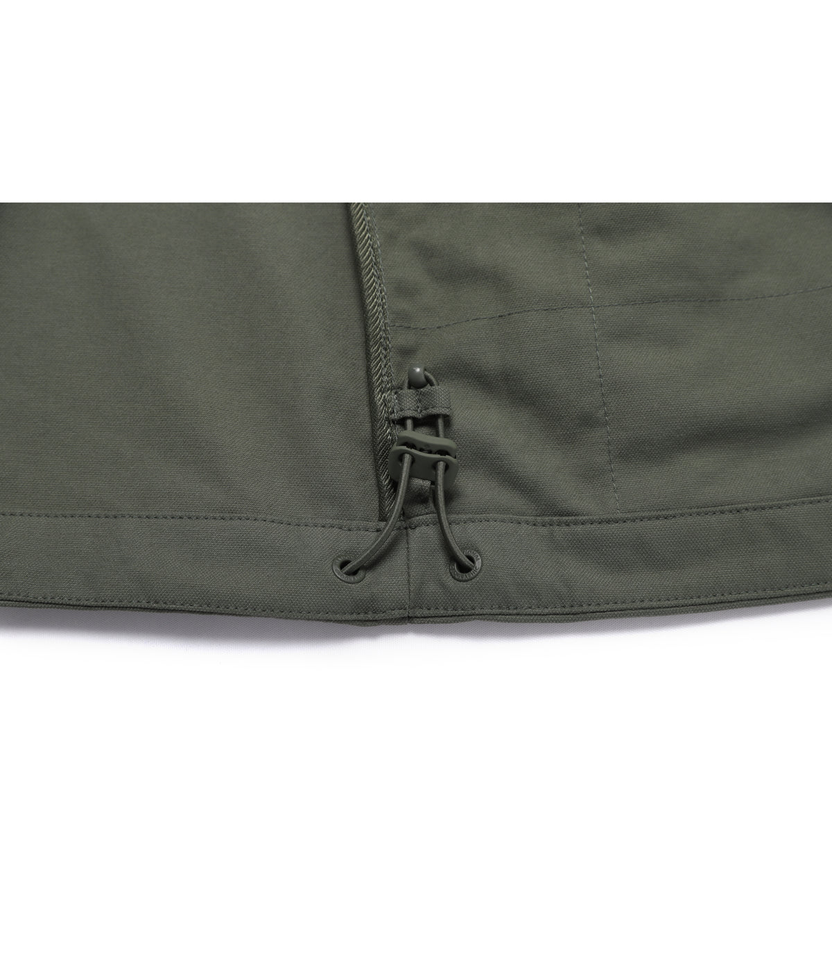 Unisex Cotton-Touch Woven Stretch Semi-Overfit Stand-Neck Jacket<br>OLIVE GREEN