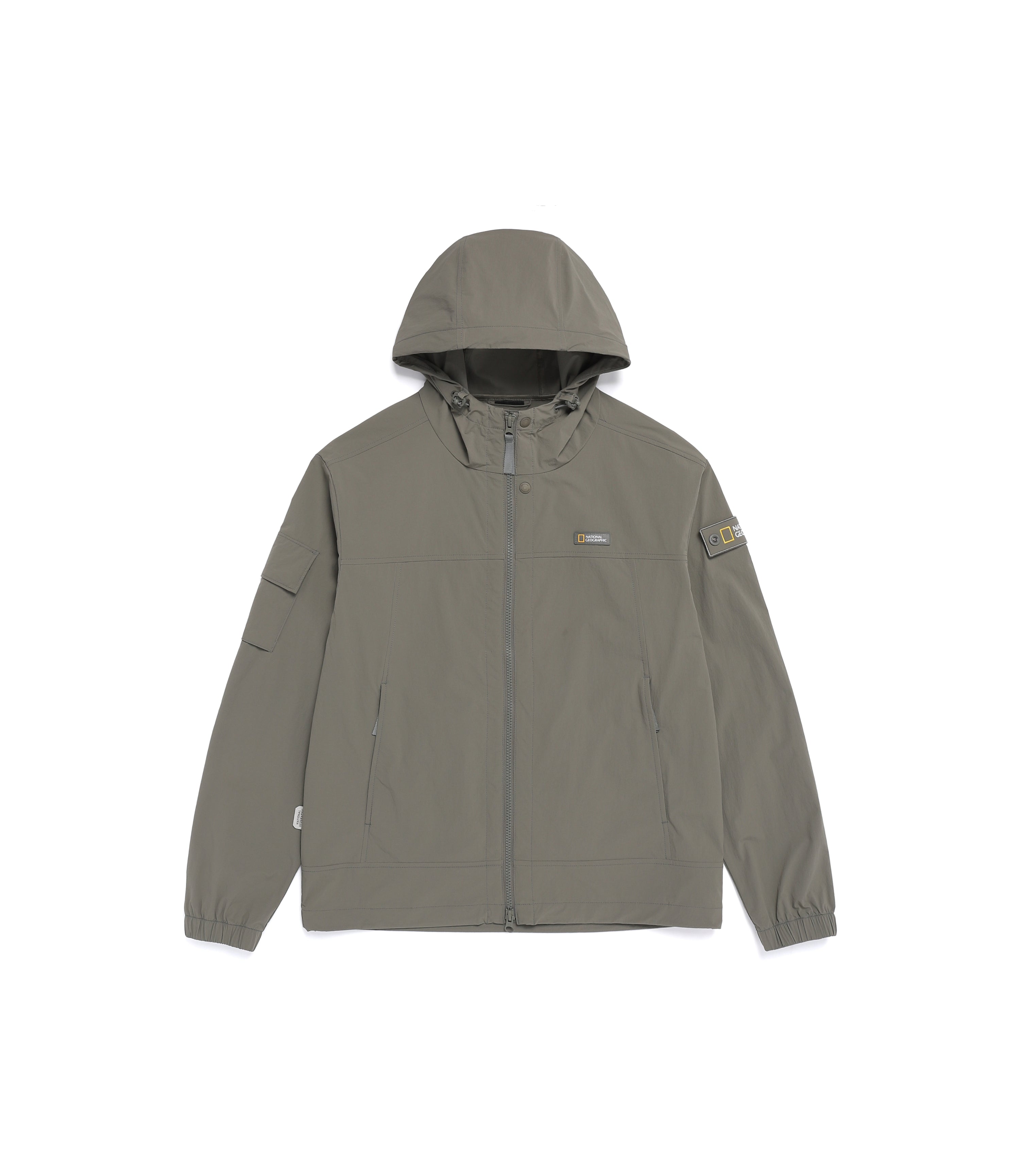 Unisex ADELIE Stretch Full Zip-Up Hooded Jumper<br>G/KHAKI