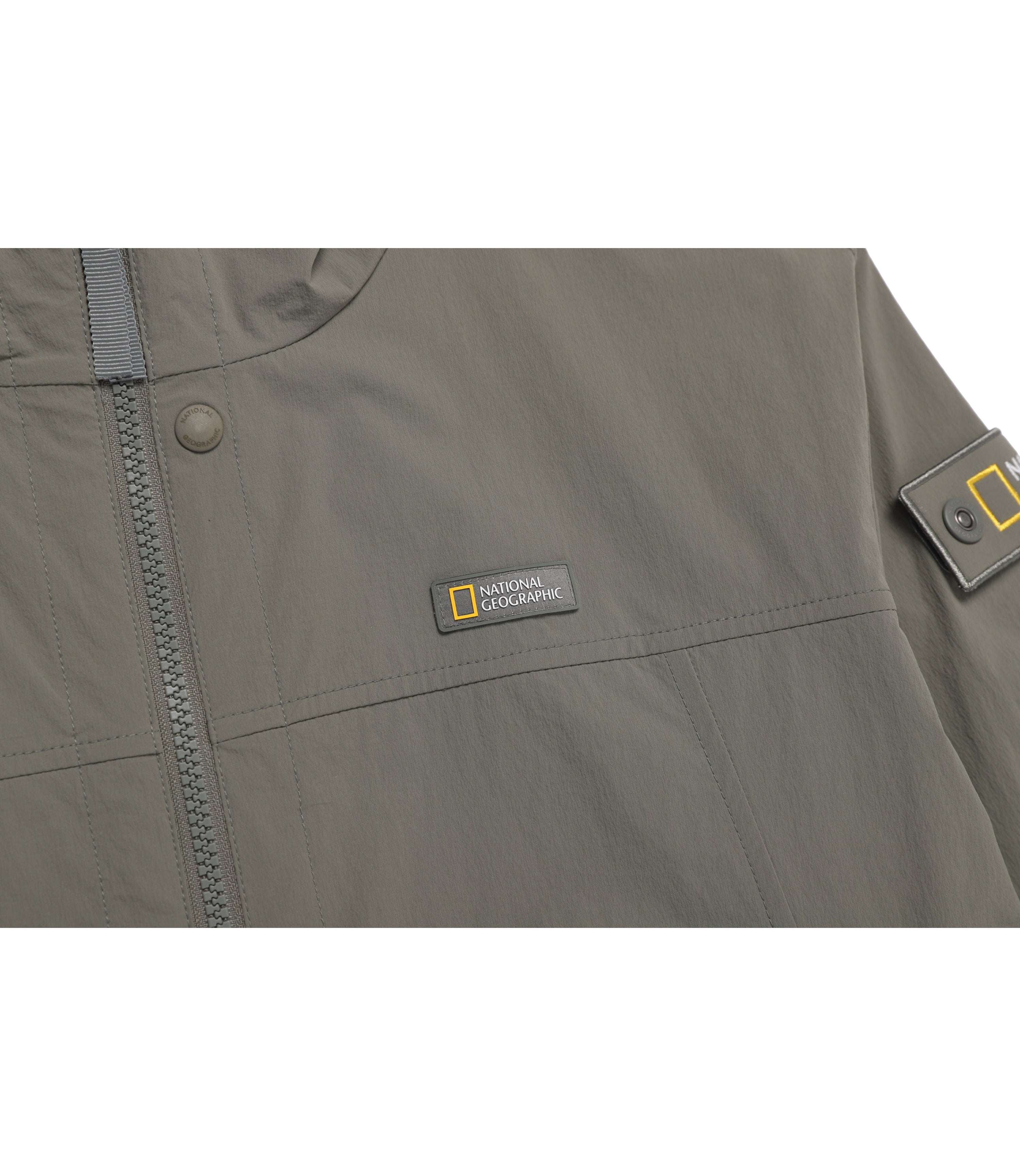 Unisex ADELIE Stretch Full Zip-Up Hooded Jumper<br>G/KHAKI
