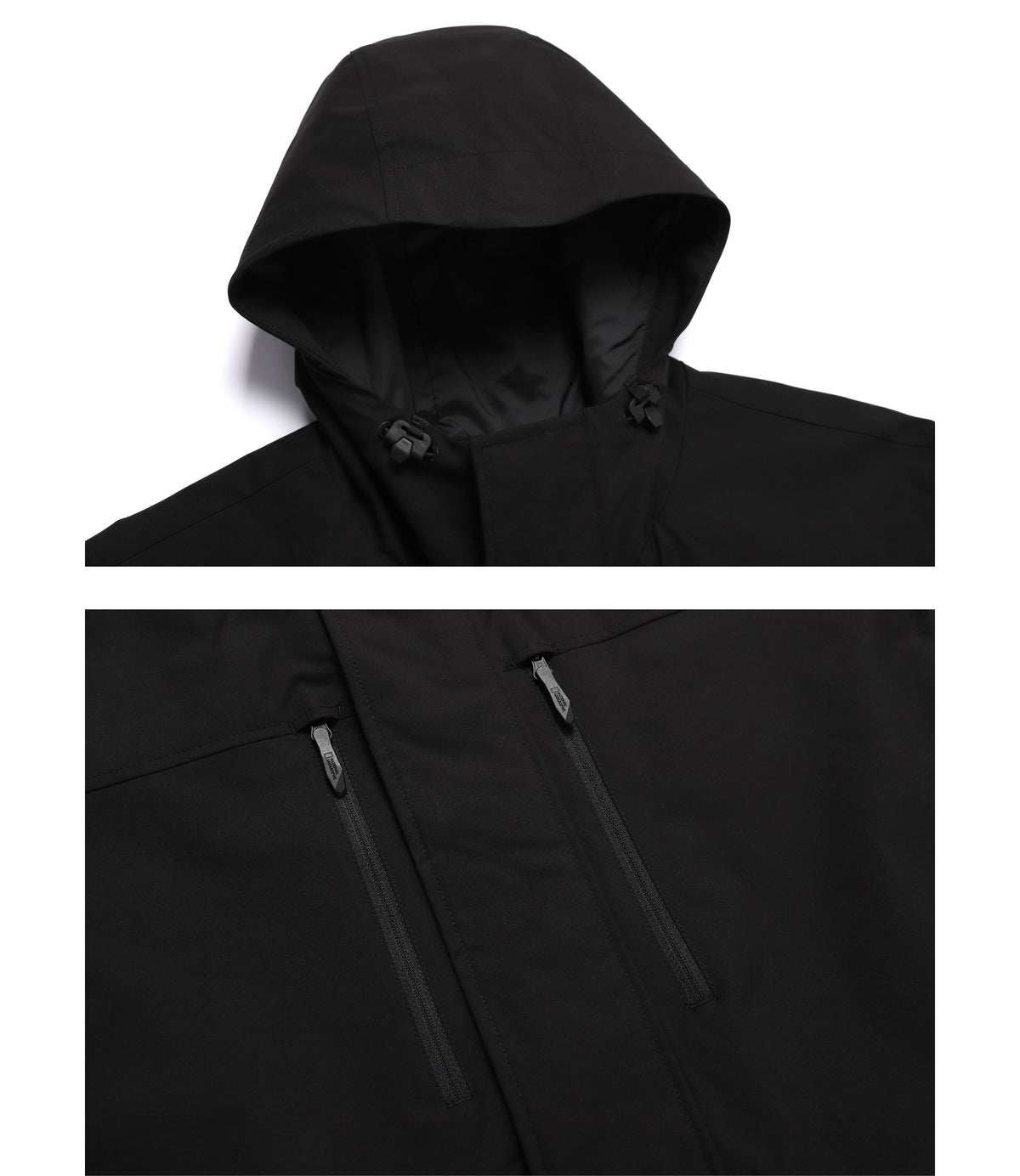 Unisex 2-Layer Color Block Jumper<br>BLACK