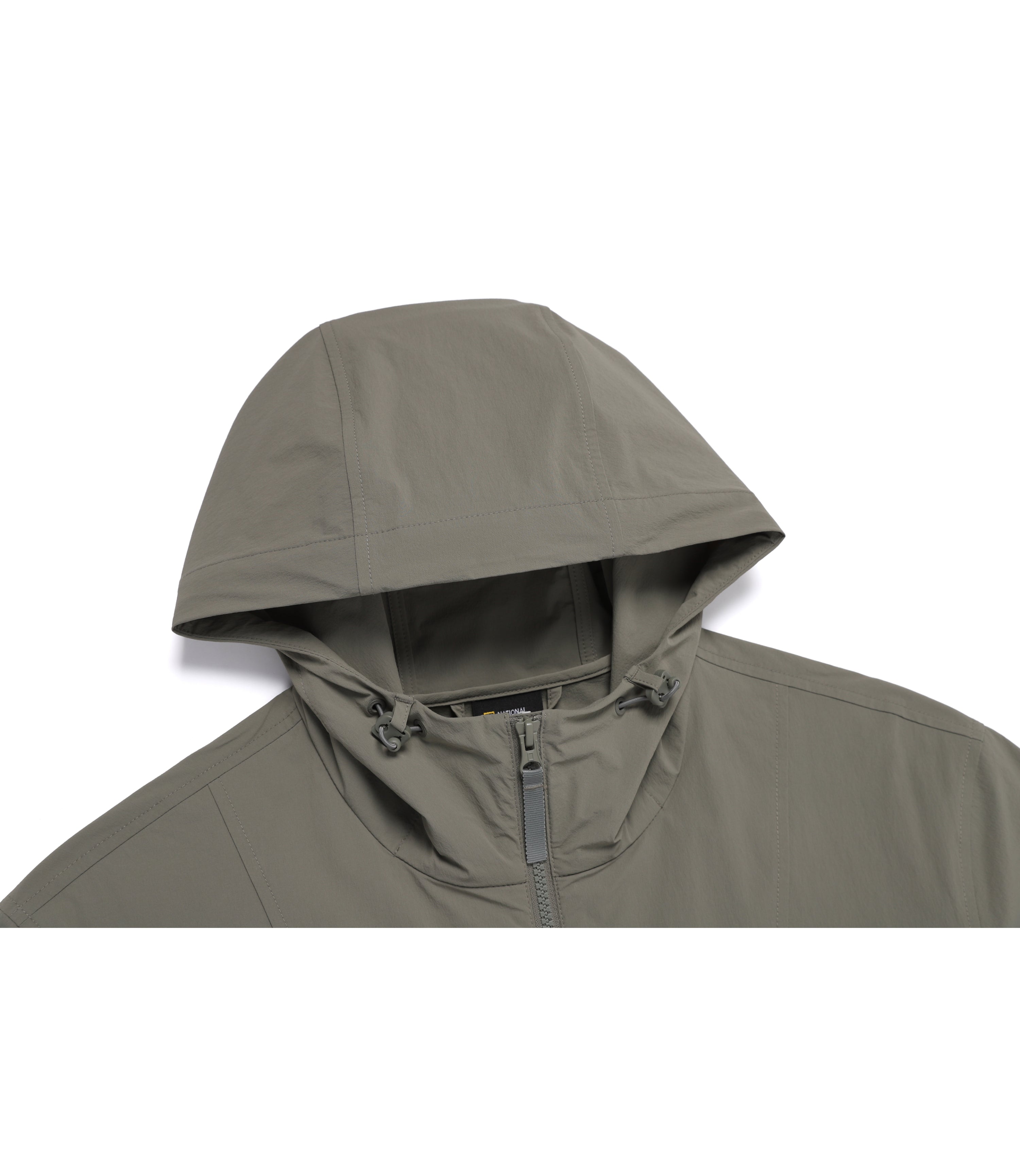 Unisex Freeze Stretch Semi-Overfit Hooded Anorak<br>G/KHAKI