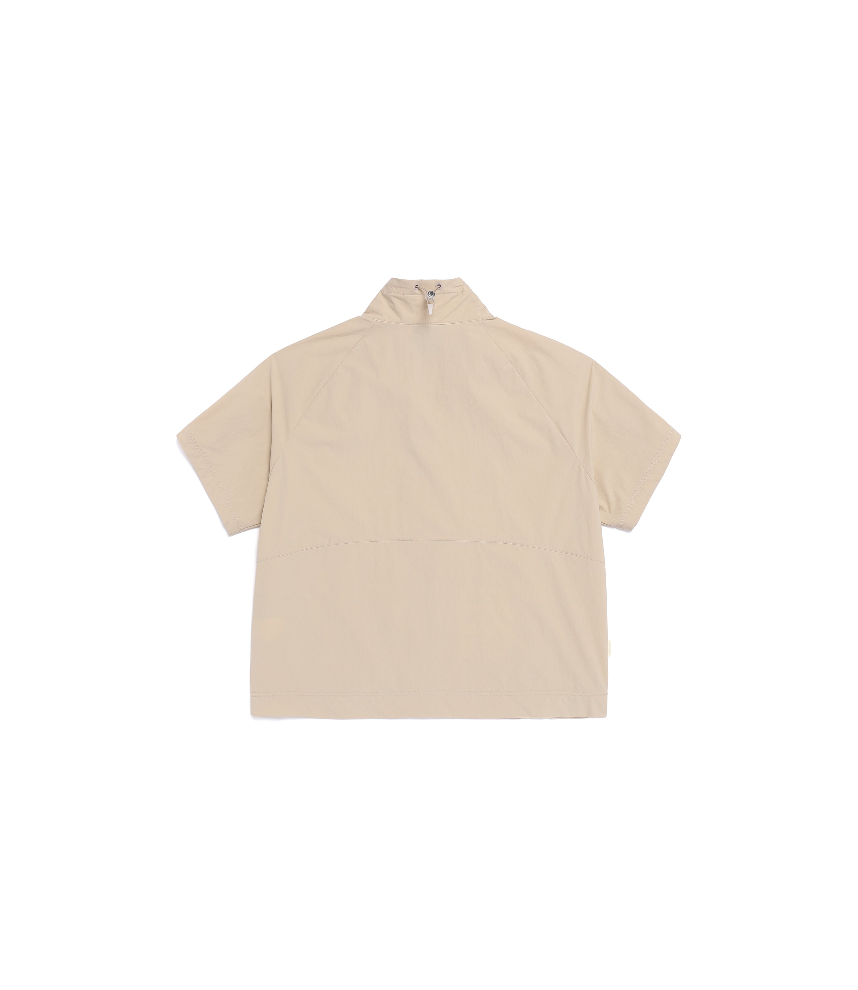 Women's Freeze Stretch Stand Neck Short Sleeve Full Zip-Up<br>L/BEIGE
