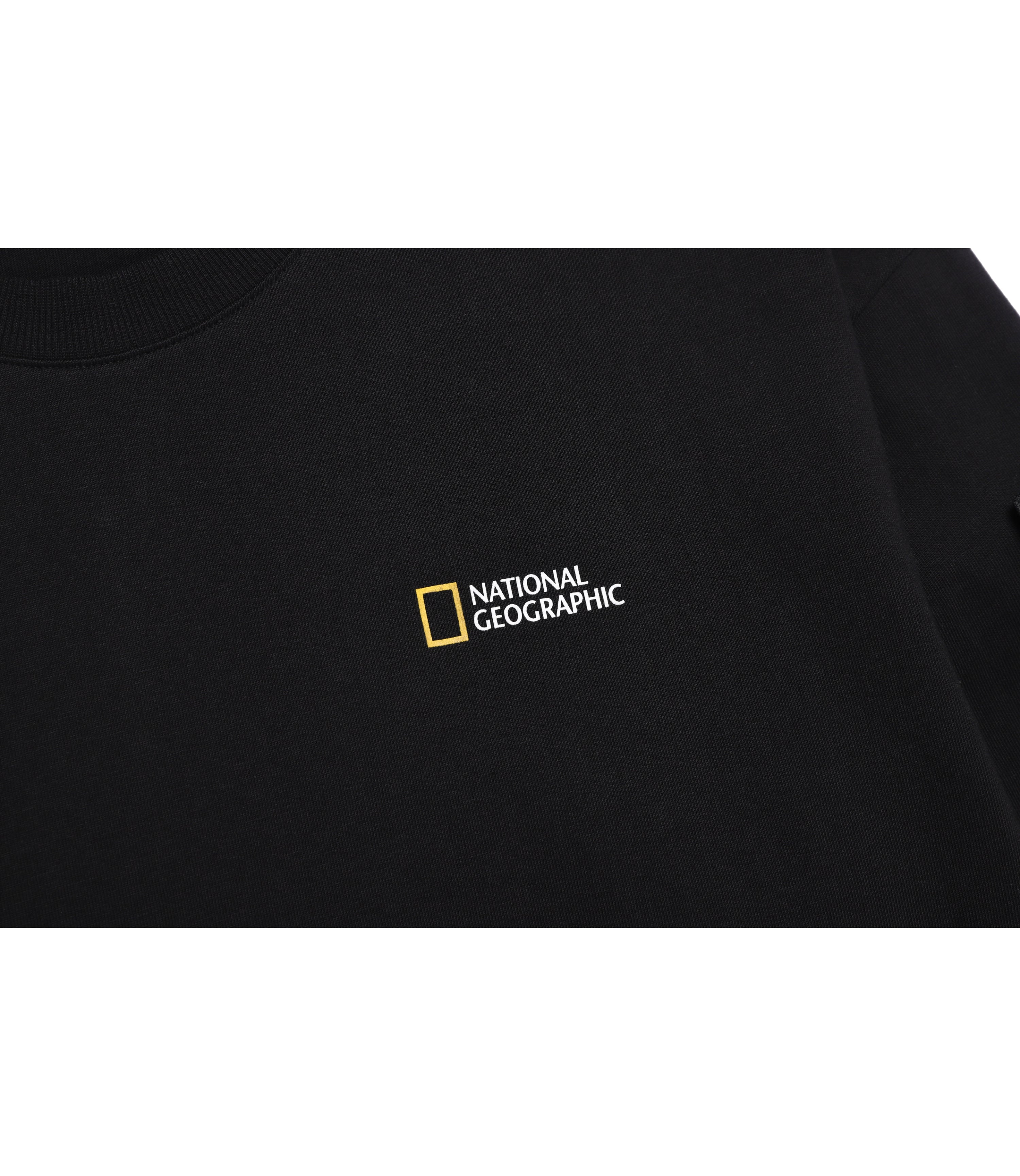 [Online Exclusive] Unisex Semi-Over Fit Long Sleeve Tee<br>BLACK