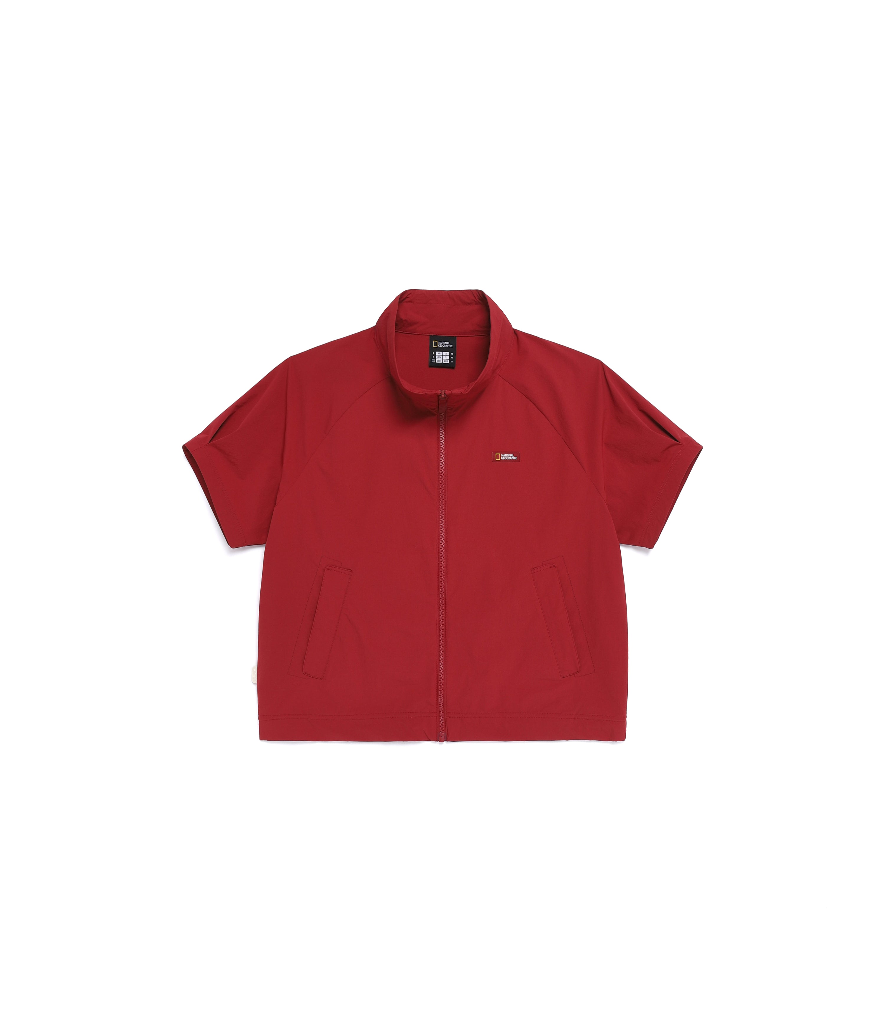 Women's Freeze Stretch Stand Neck Short Sleeve Full Zip-Up<br>DEEP ROSE