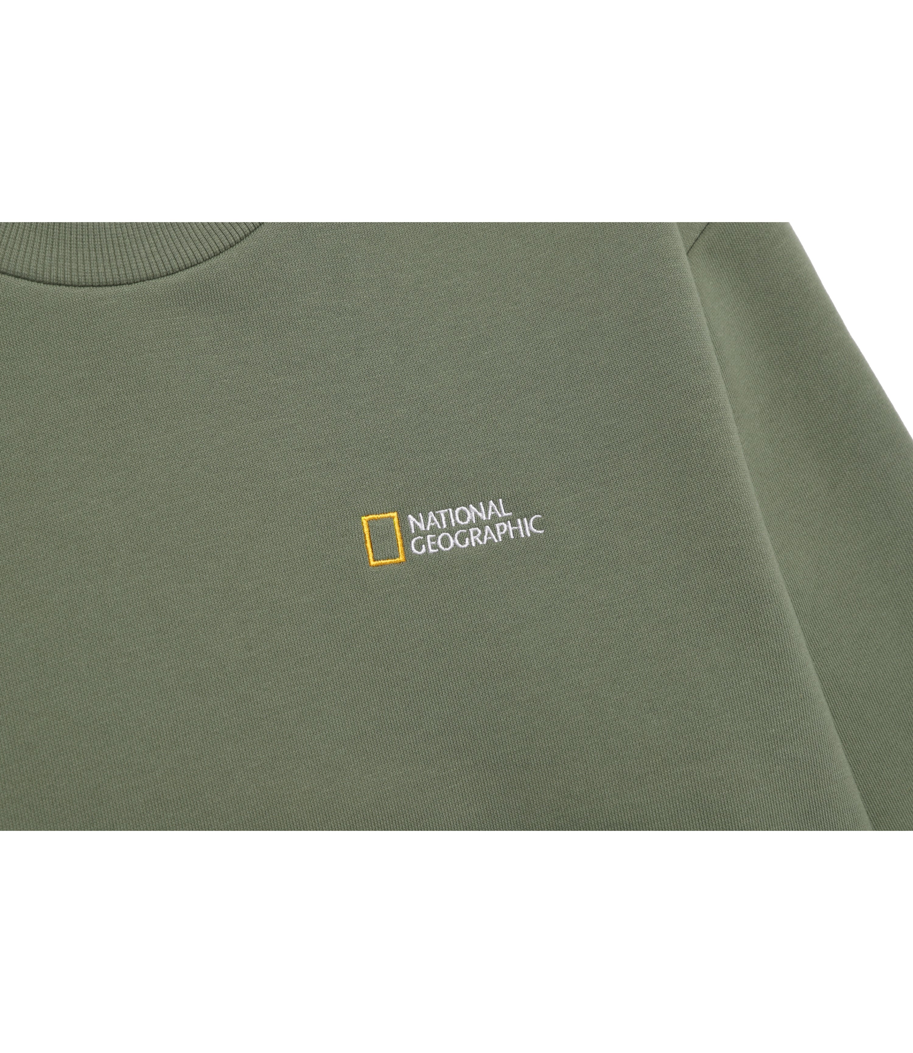 Unisex FOLHAS Small Logo Sweatshirt<br>MILITARY KHAKI