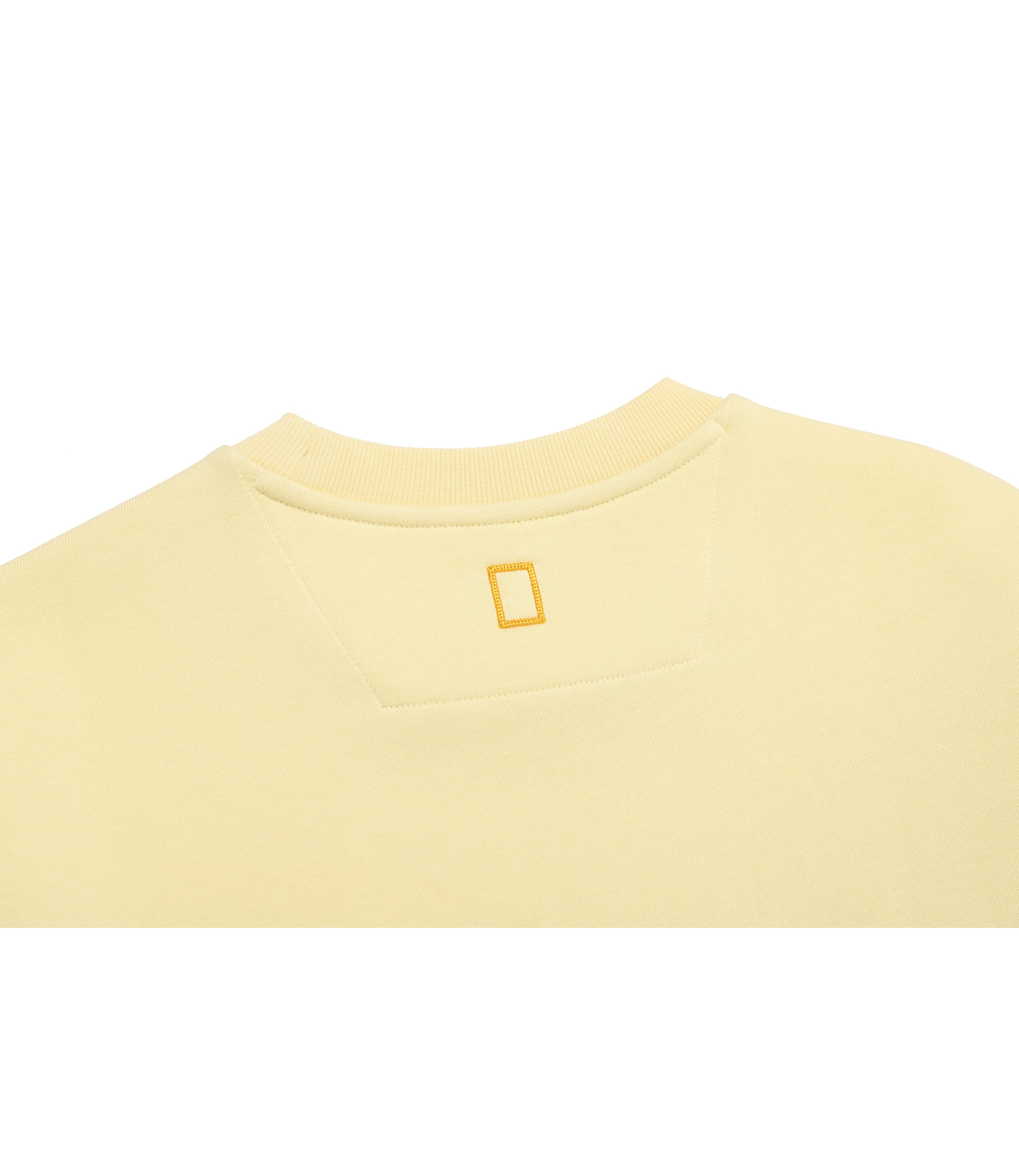 Unisex FOLHAS Small Logo Sweatshirt<br>PALE YELLOW