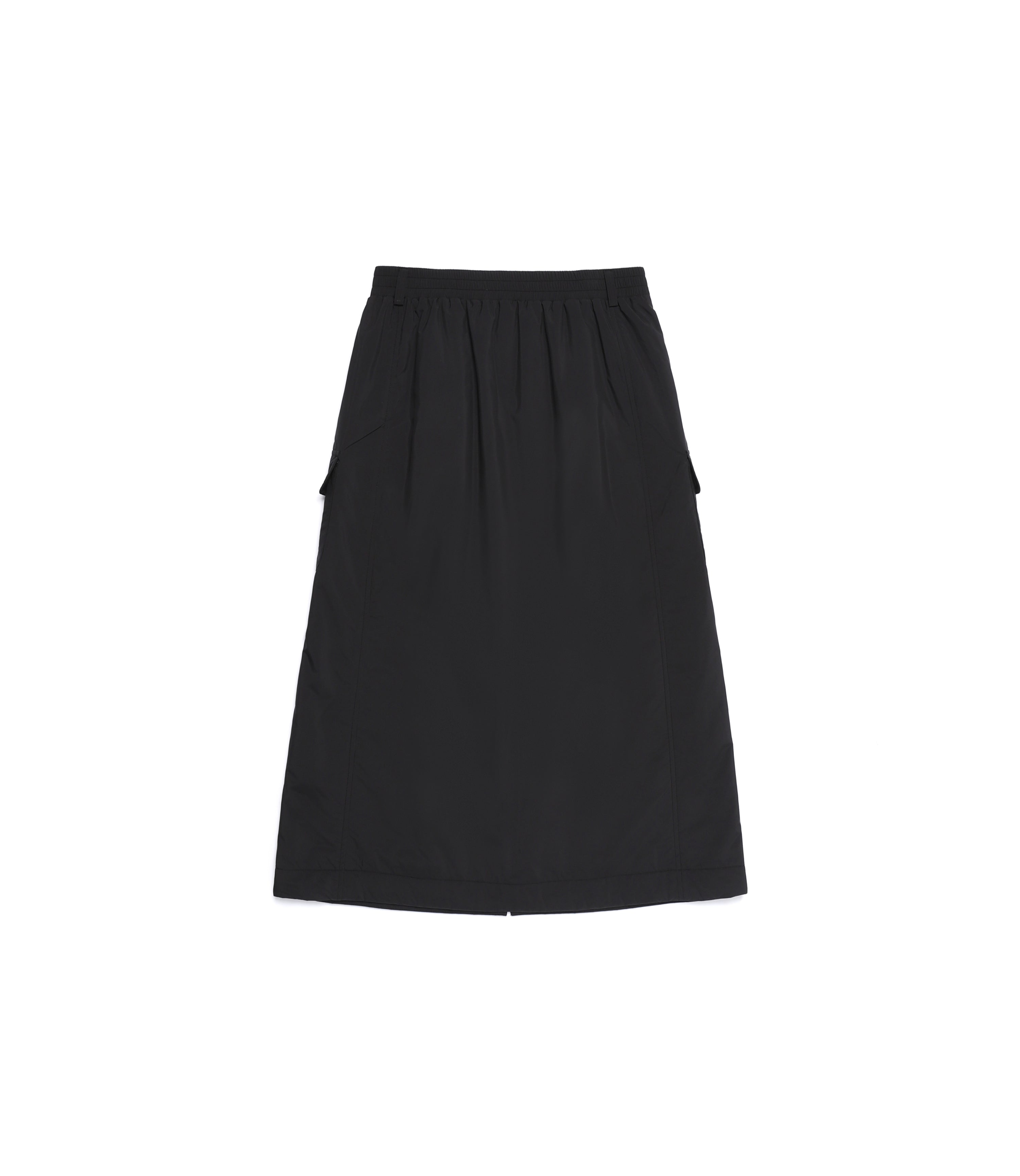 Women's PO'O-ULI Non-Quilted Long Skirt<br>BLACK