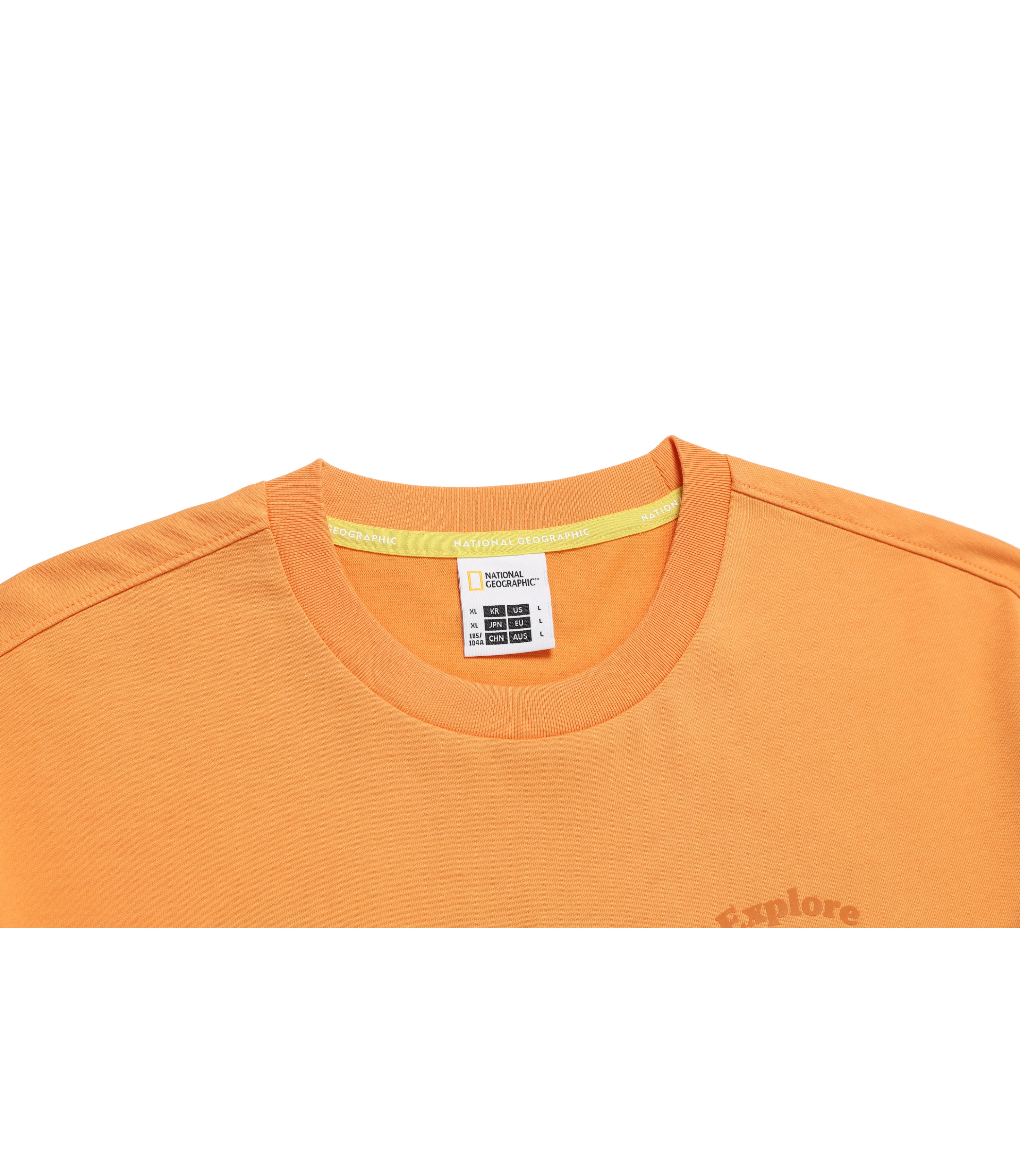 Unisex Kiwi Graphic Semi-Over Fit Eco Short Sleeve T-Shirt<br>L/ORANGE