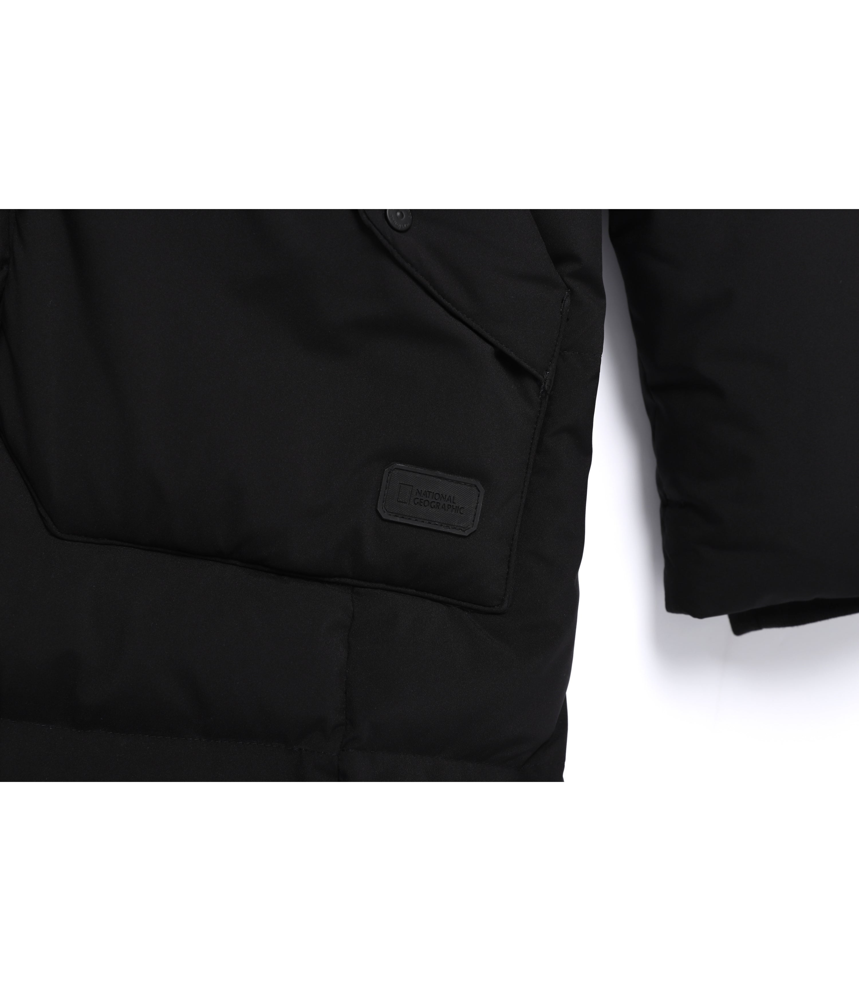 Women's Mid-Length Detachable Hooded Goose Down Jumper<br>BLACK