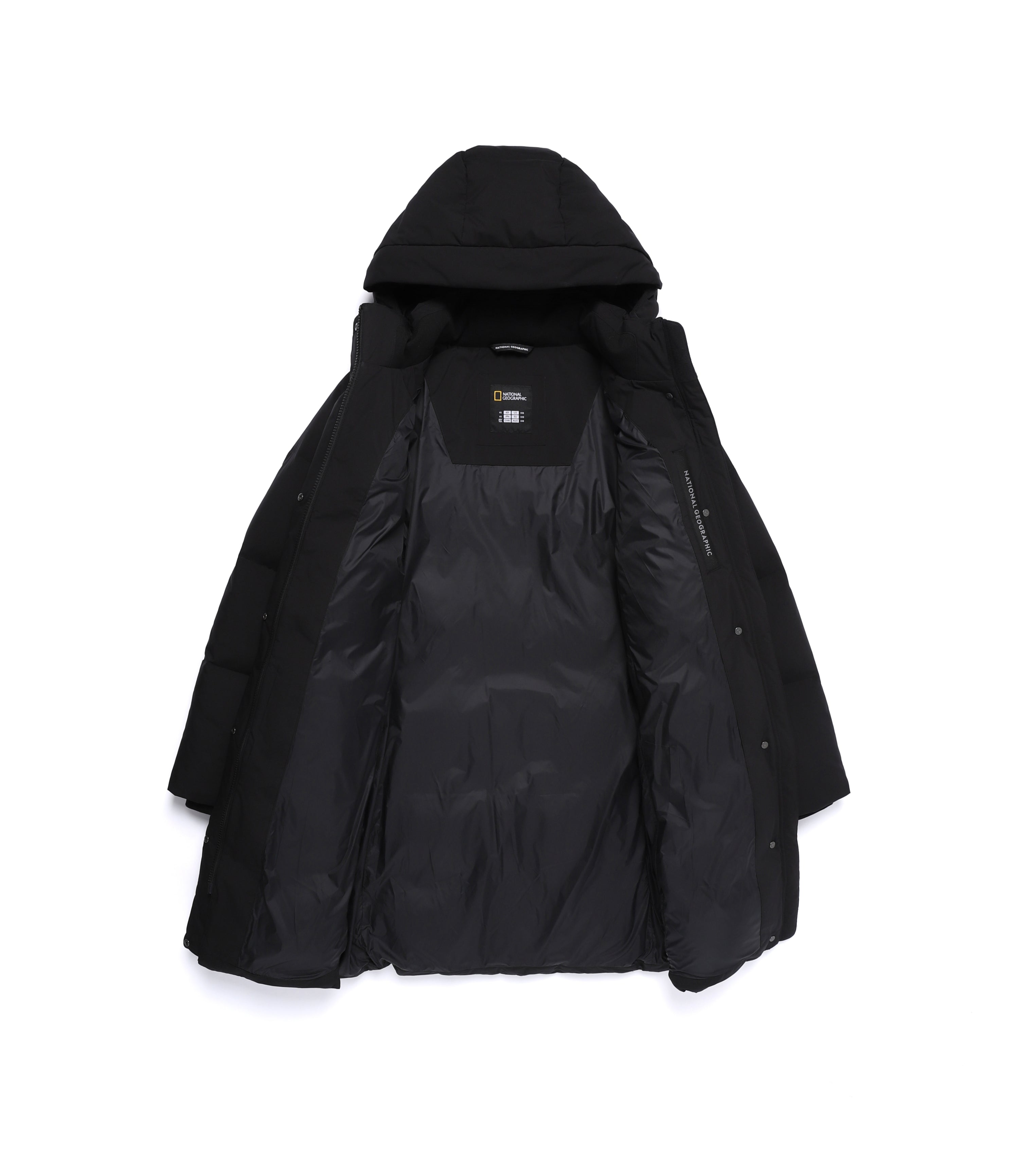 Women's Mid-Length Detachable Hooded Goose Down Jumper<br>BLACK