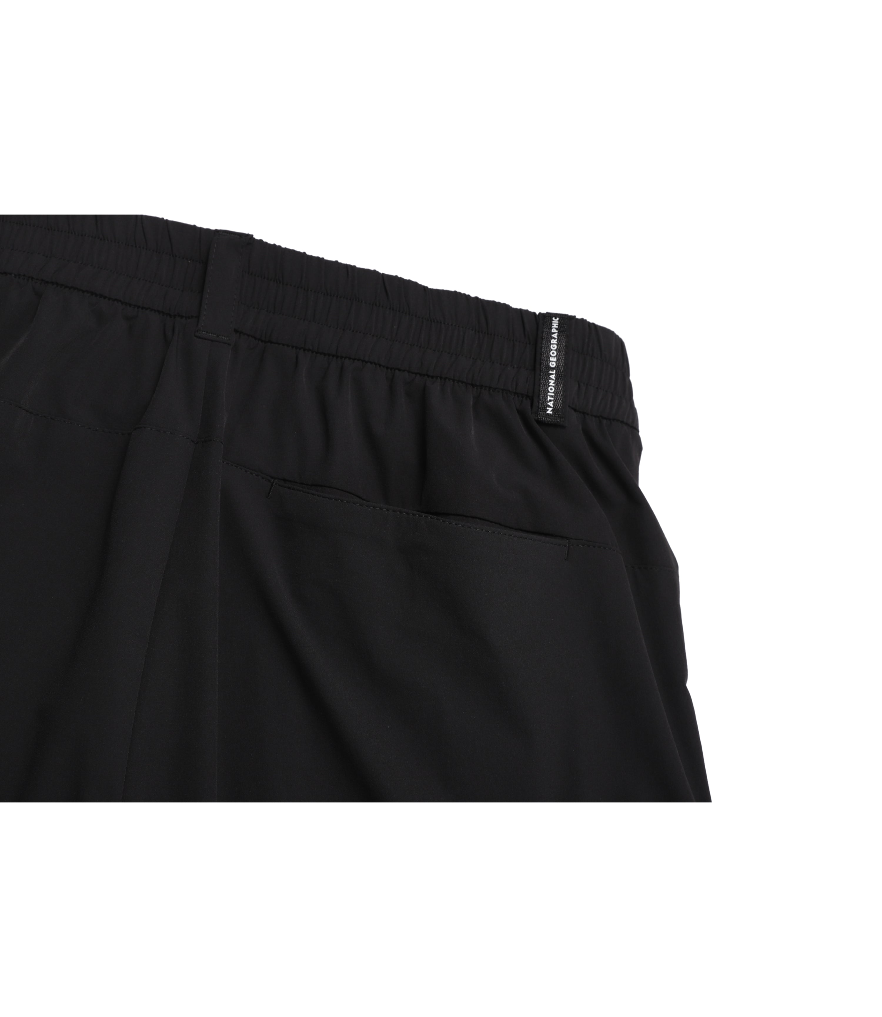 Men's CROW Semi-Loose Fit Straight Cargo Pants<br>BLACK