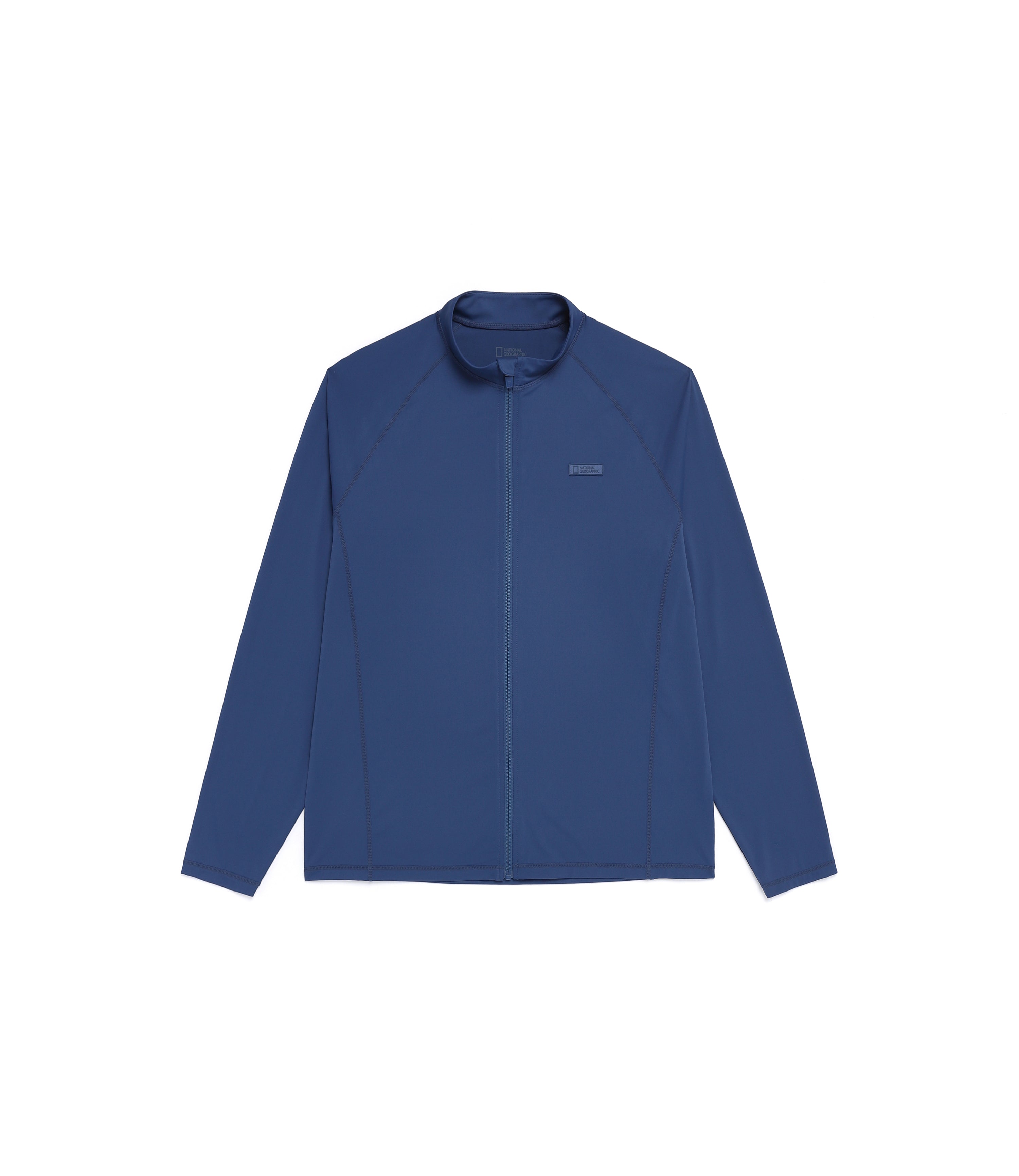 Men's High Summer Basic Zip-Up Rash Guard<br>DARK BLUE