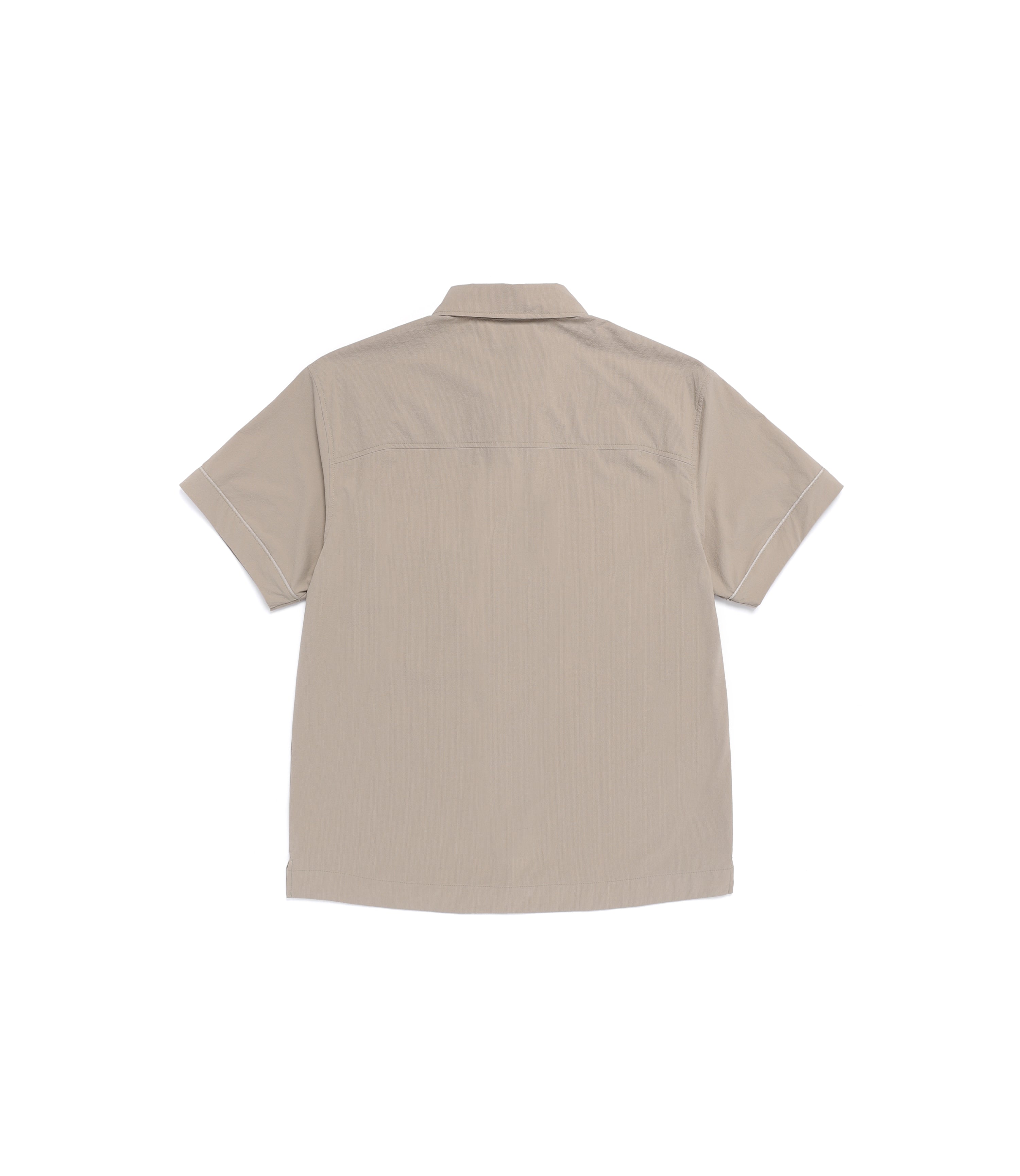 Mens Air Seersucker Short Sleeve Shirt<br>OAK BEIGE