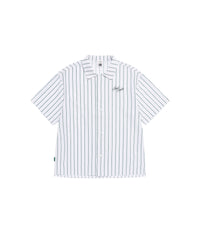 Men's Seersucker Airflow Semi-Overfit Pattern Shirt<br>GREEN HILLS