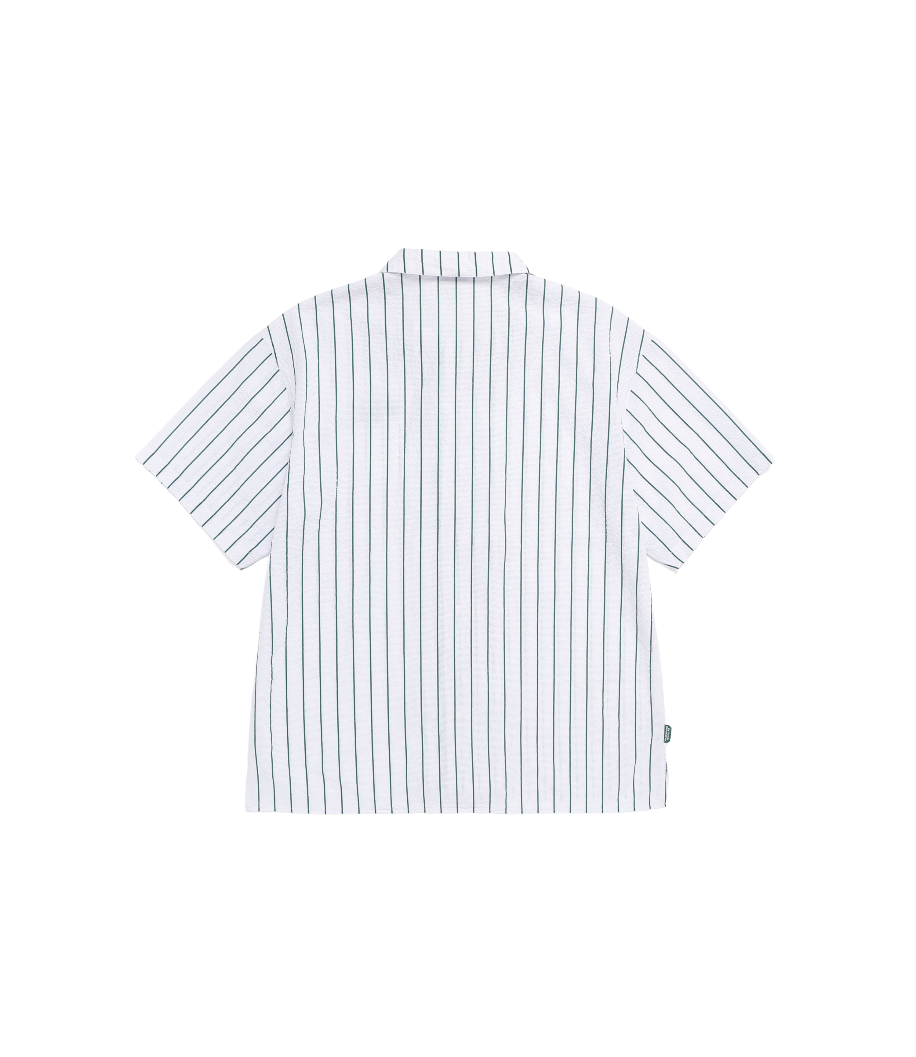 Men's Seersucker Airflow Semi-Overfit Pattern Shirt<br>GREEN HILLS