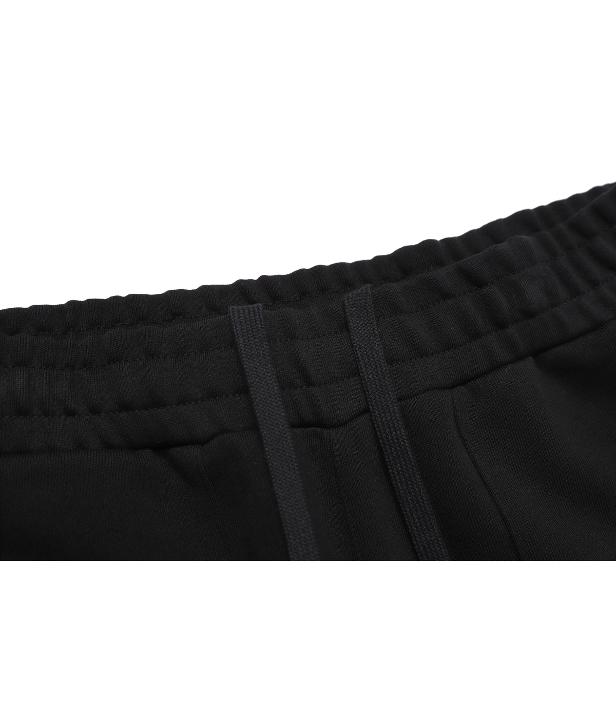 Unisex Regular Fit Straight Sweatpants<br>BLACK