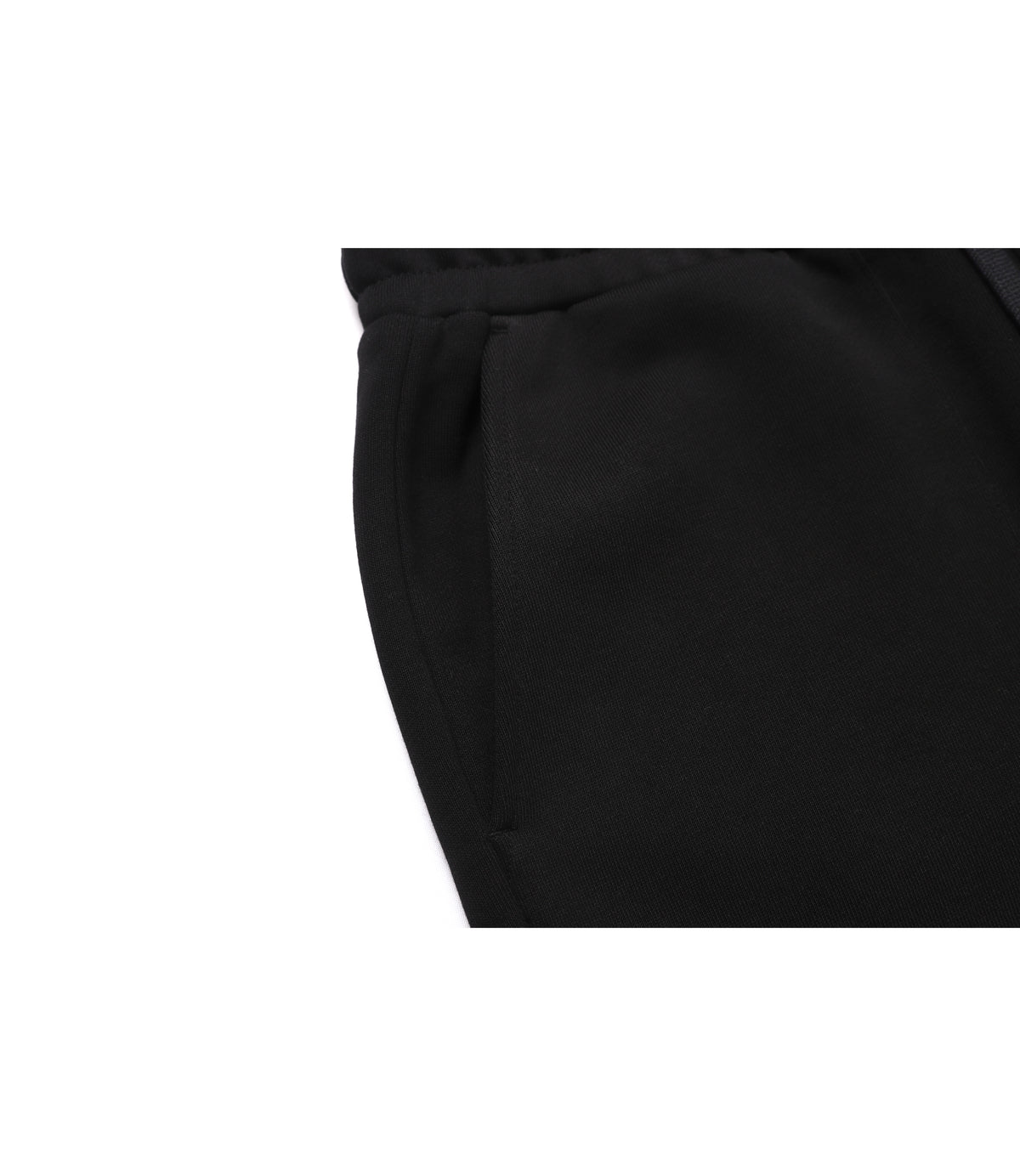 Unisex Regular Fit Straight Sweatpants<br>BLACK