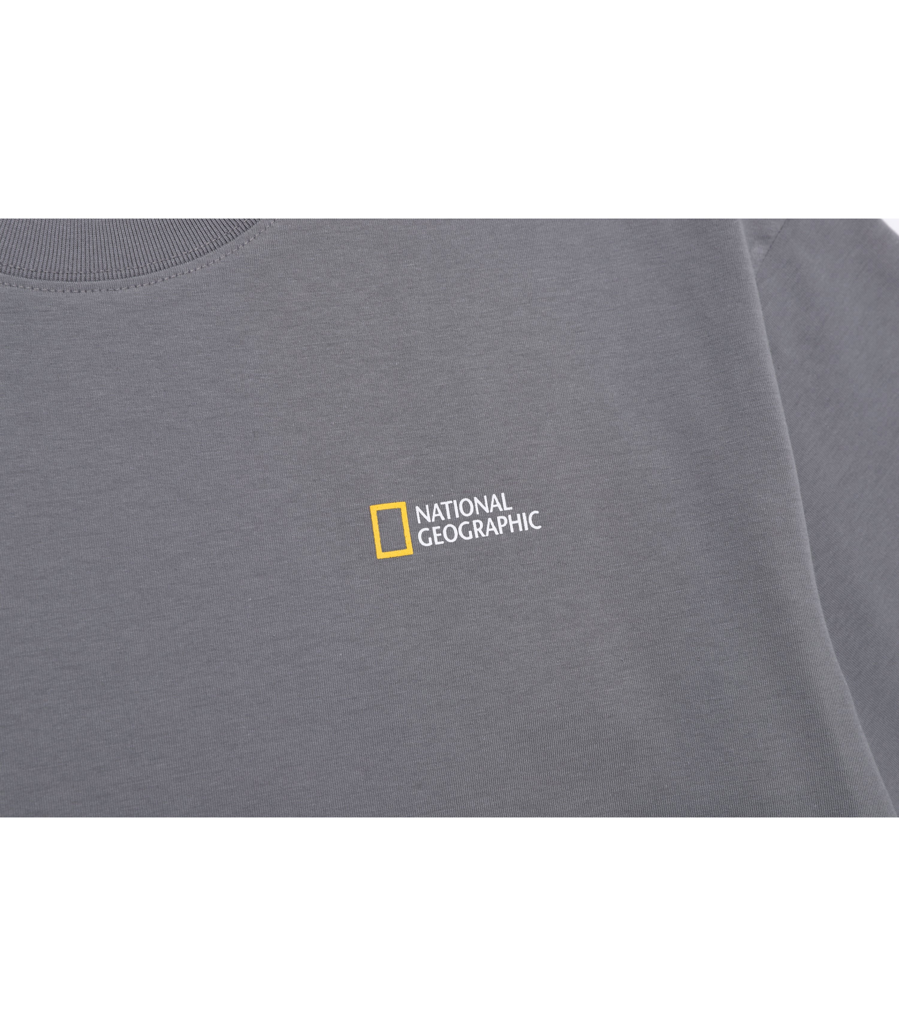Unisex CASTOR COOLMAX ECO Lettering Graphic Short Sleeve Tee<br>STONE GREY