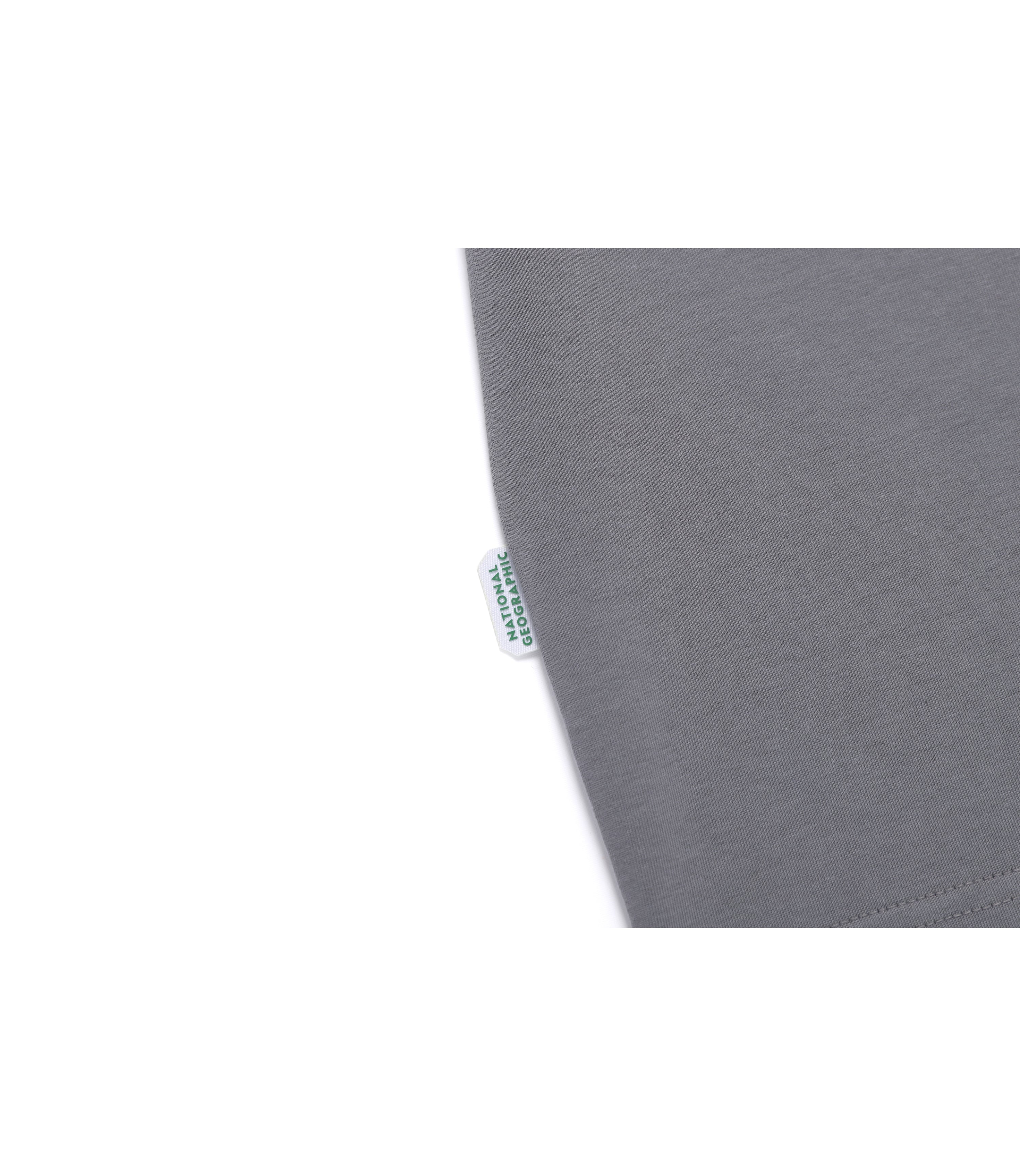 Unisex CASTOR COOLMAX ECO Lettering Graphic Short Sleeve Tee<br>STONE GREY
