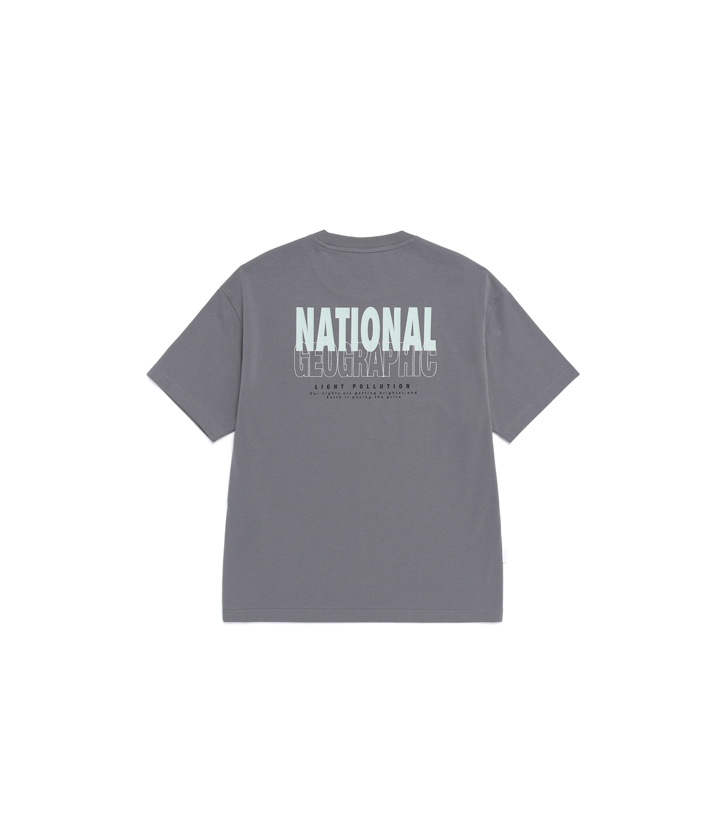 Unisex CASTOR COOLMAX ECO Lettering Graphic Short Sleeve Tee<br>STONE GREY