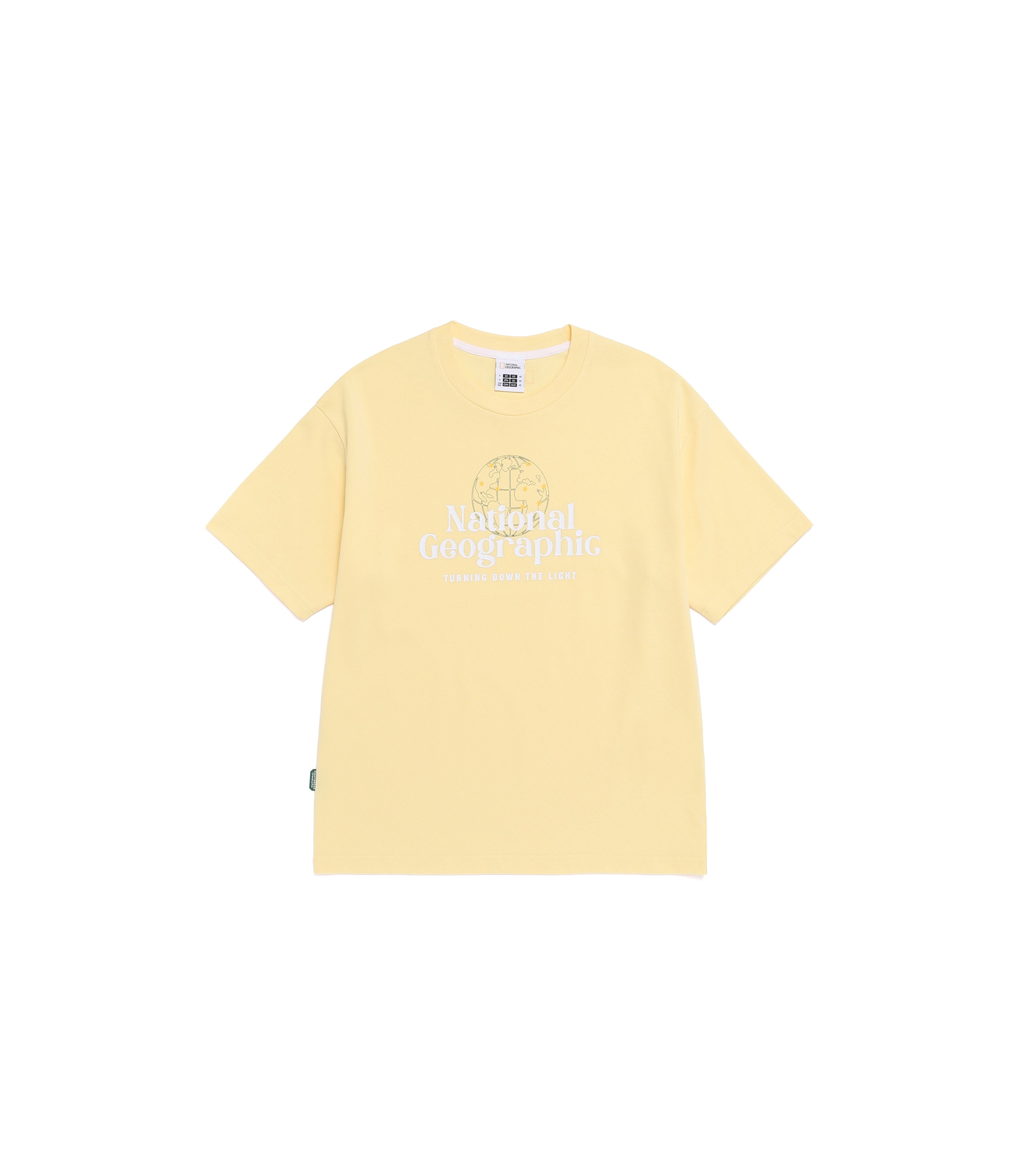 Unisex CASTOR COOLMAX ECO Lettering Graphic Short Sleeve Tee<br>PALE YELLOW