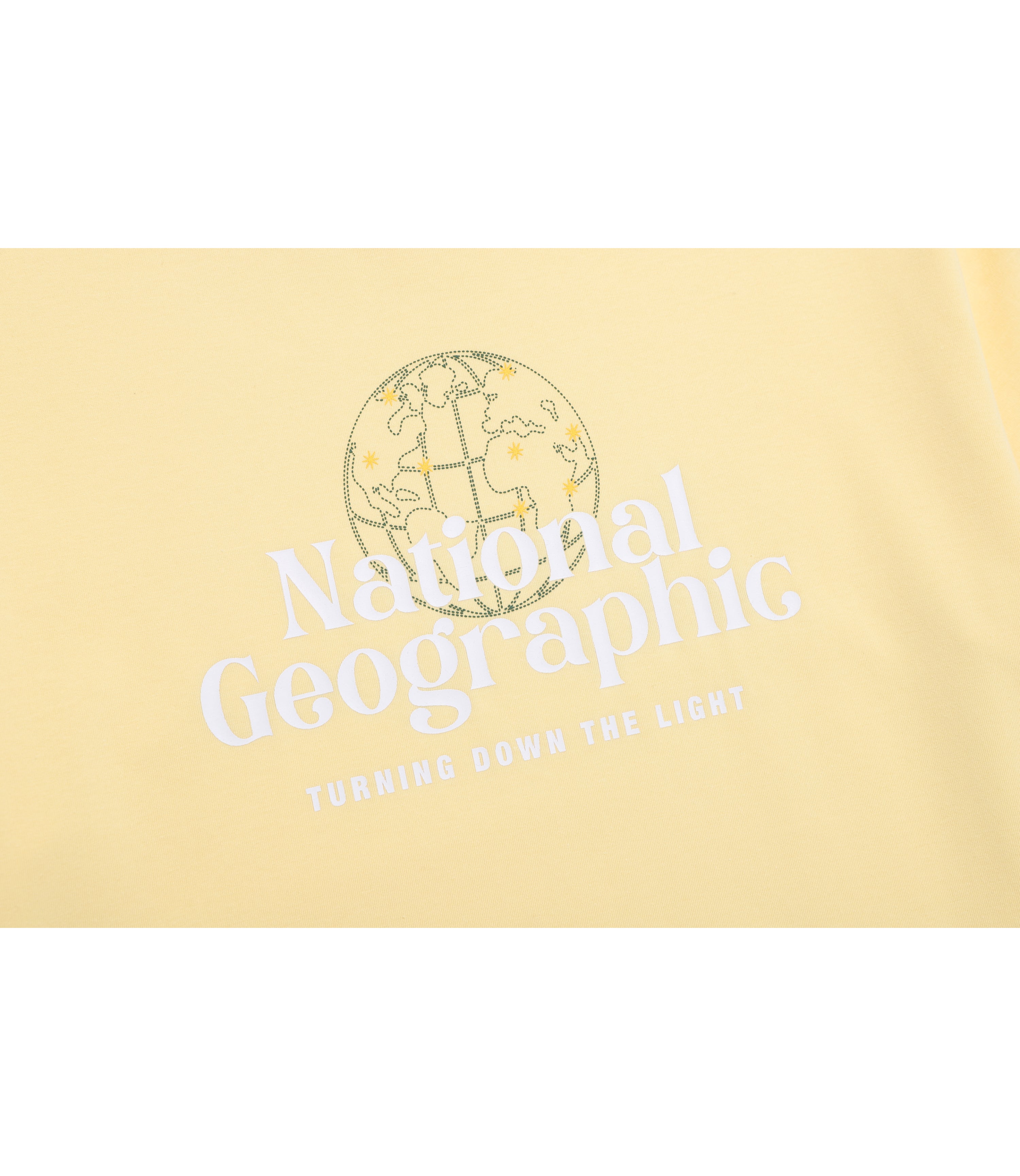 Unisex CASTOR COOLMAX ECO Lettering Graphic Short Sleeve Tee<br>PALE YELLOW