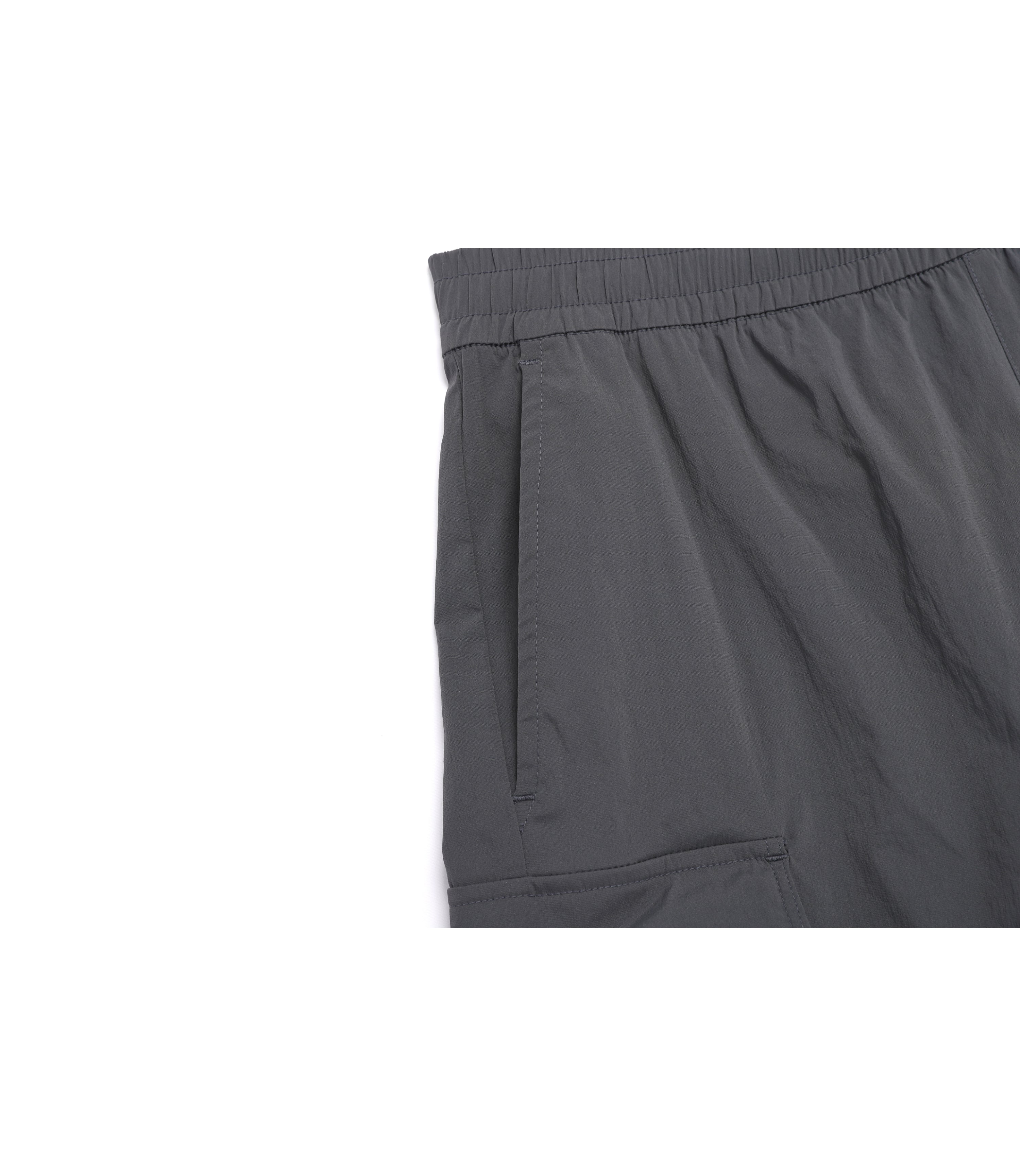 Womens FINET Cooling Stretch Mid-Length Cargo Shorts<br>IRON GREY