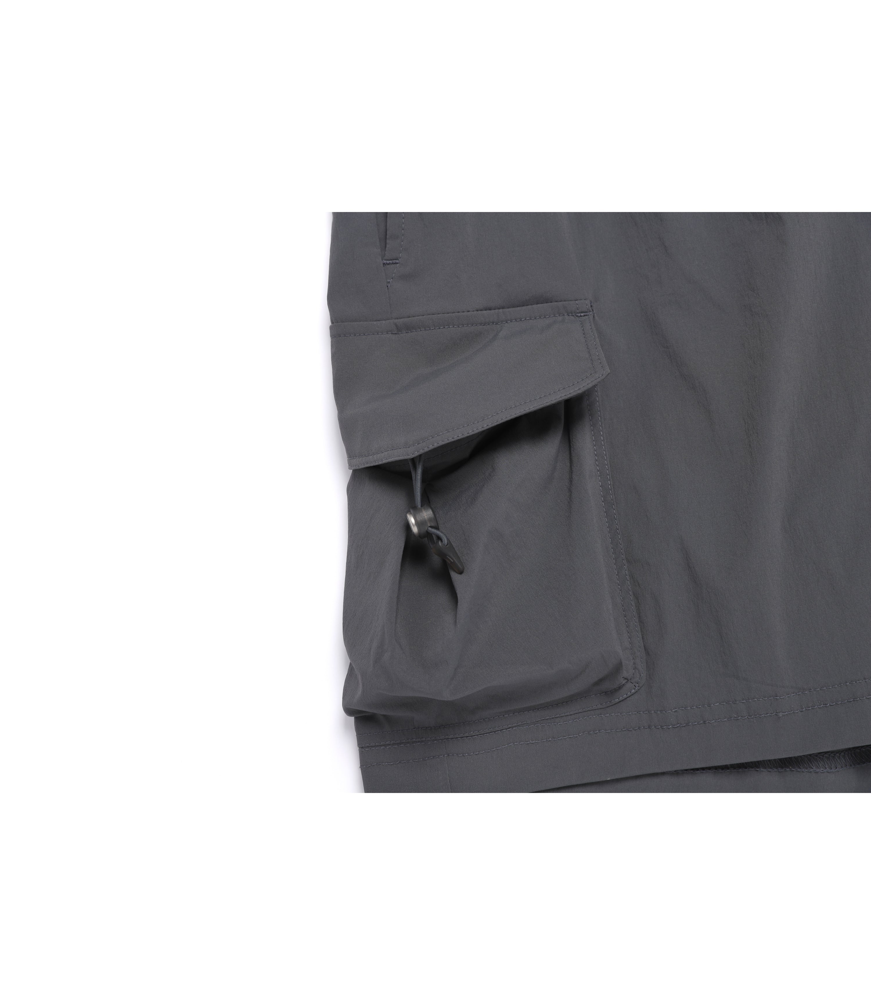 Womens FINET Cooling Stretch Mid-Length Cargo Shorts<br>IRON GREY