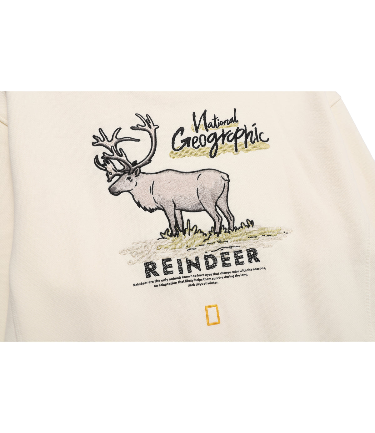 Unisex Animal Graphic Semi-Overfit Sweatshirt<br>IVORY
