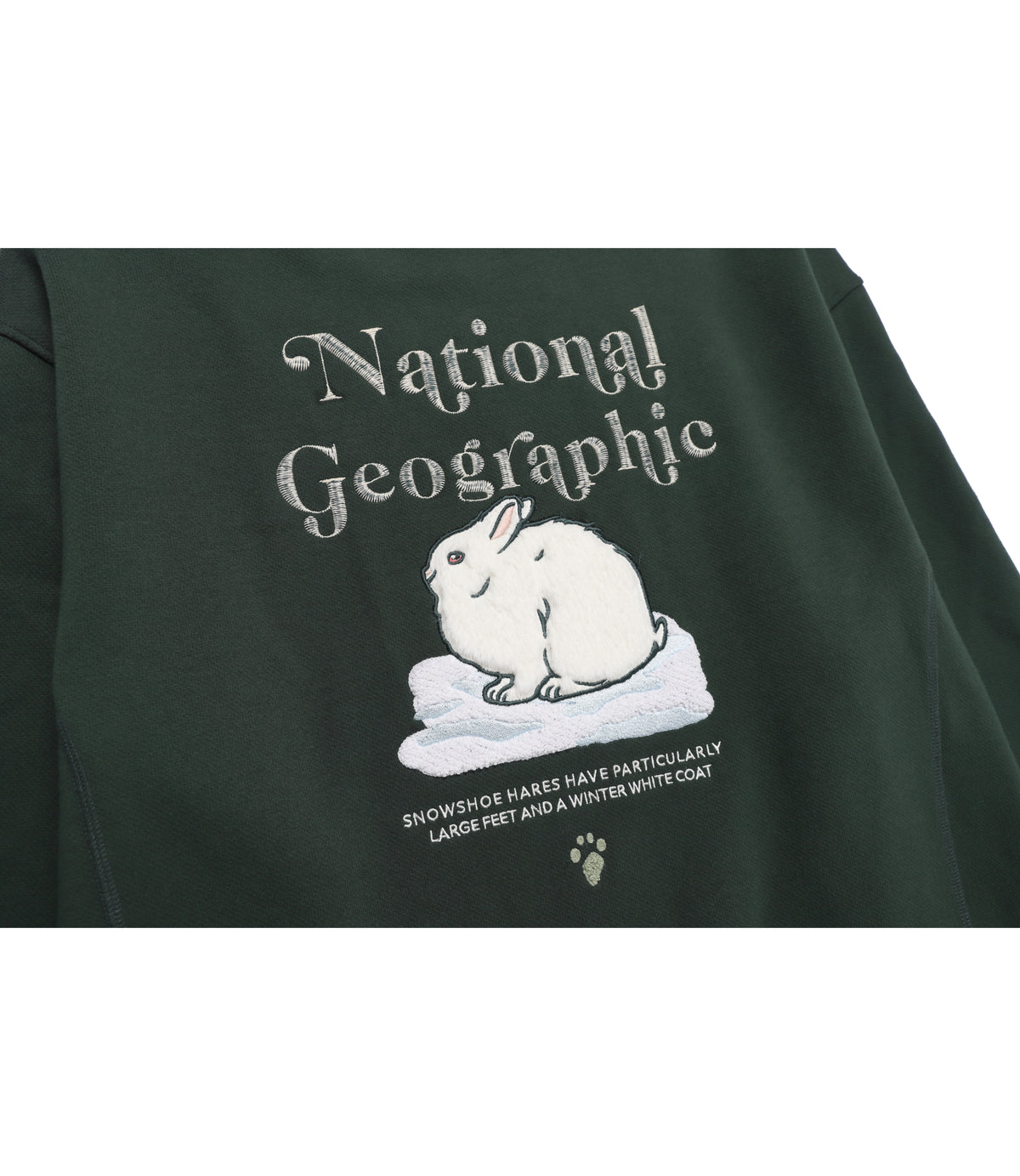 Unisex Animal Graphic Semi-Overfit Sweatshirt<br>DEEP GREEN