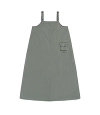 Women's FINET Stretch A-Line Overall Dress<br>G/KHAKI