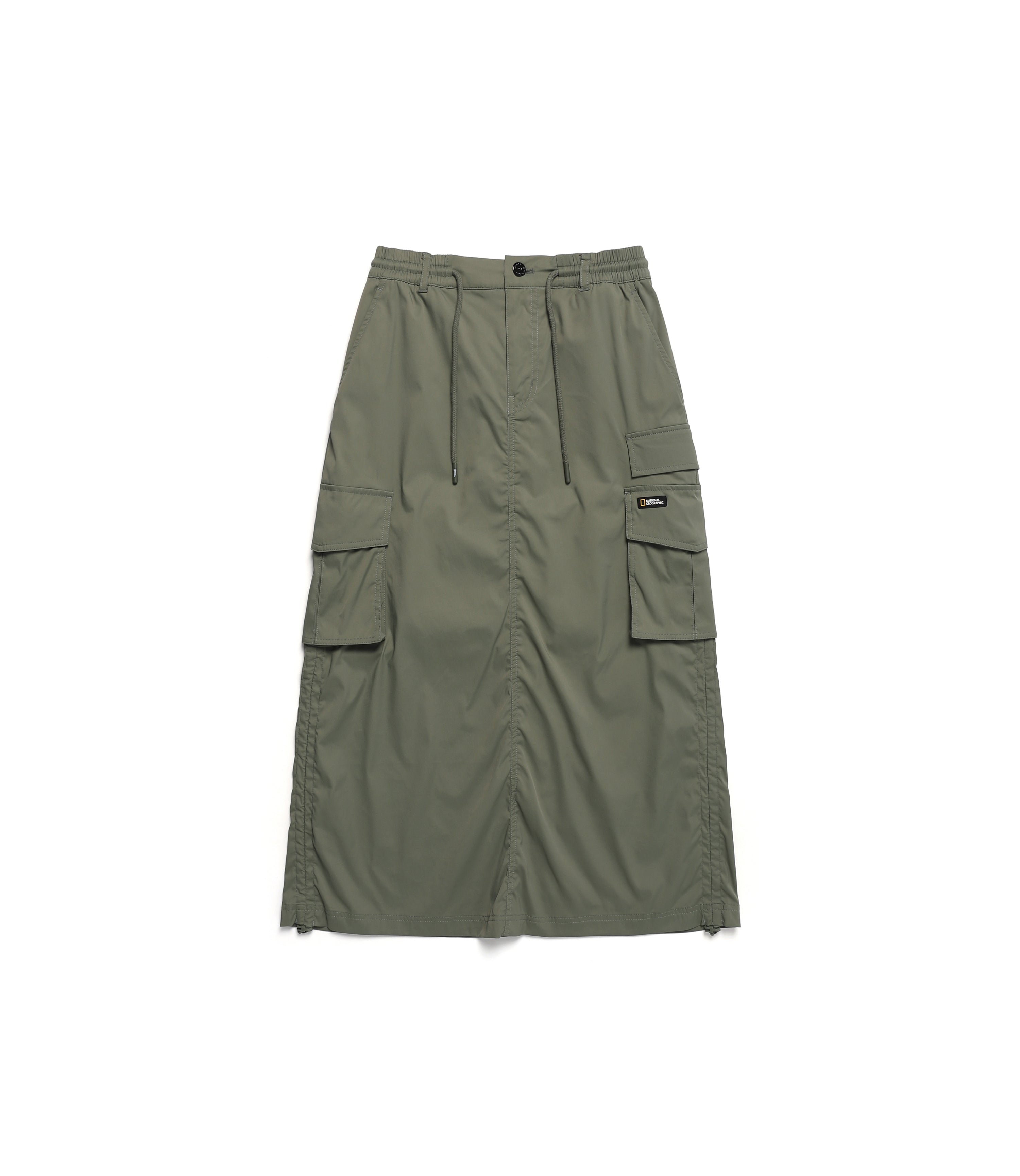 Women’s ANAS String Long Cargo Skirt<br>LICHEN KHAKI