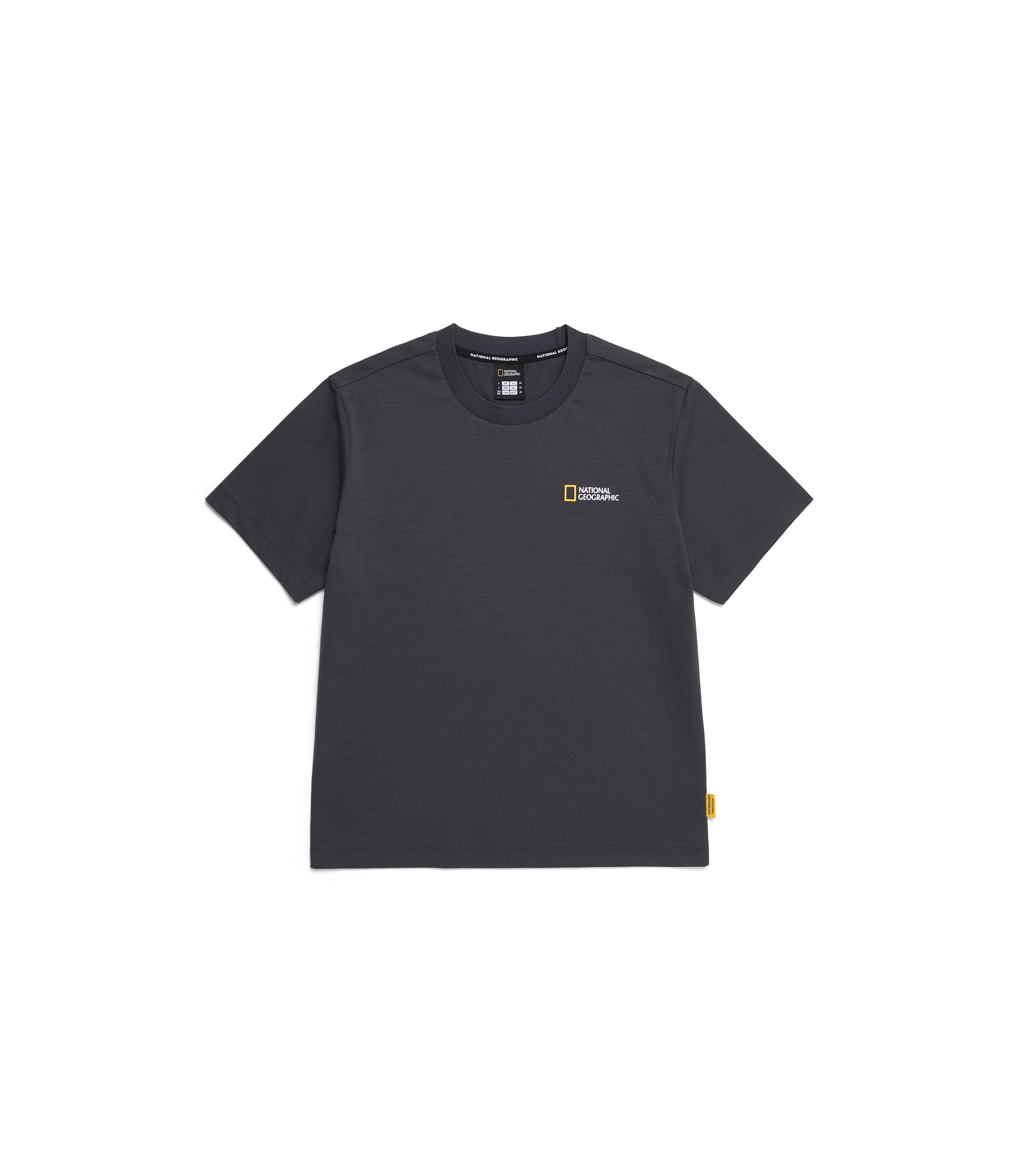 Unisex CROW Coolmax World Map Basic Fit Short Sleeve<br>D/GREY