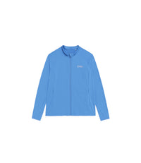 Women's Hot Summer Basic Zip-Up Rash Guard<br>MARINE BLUE