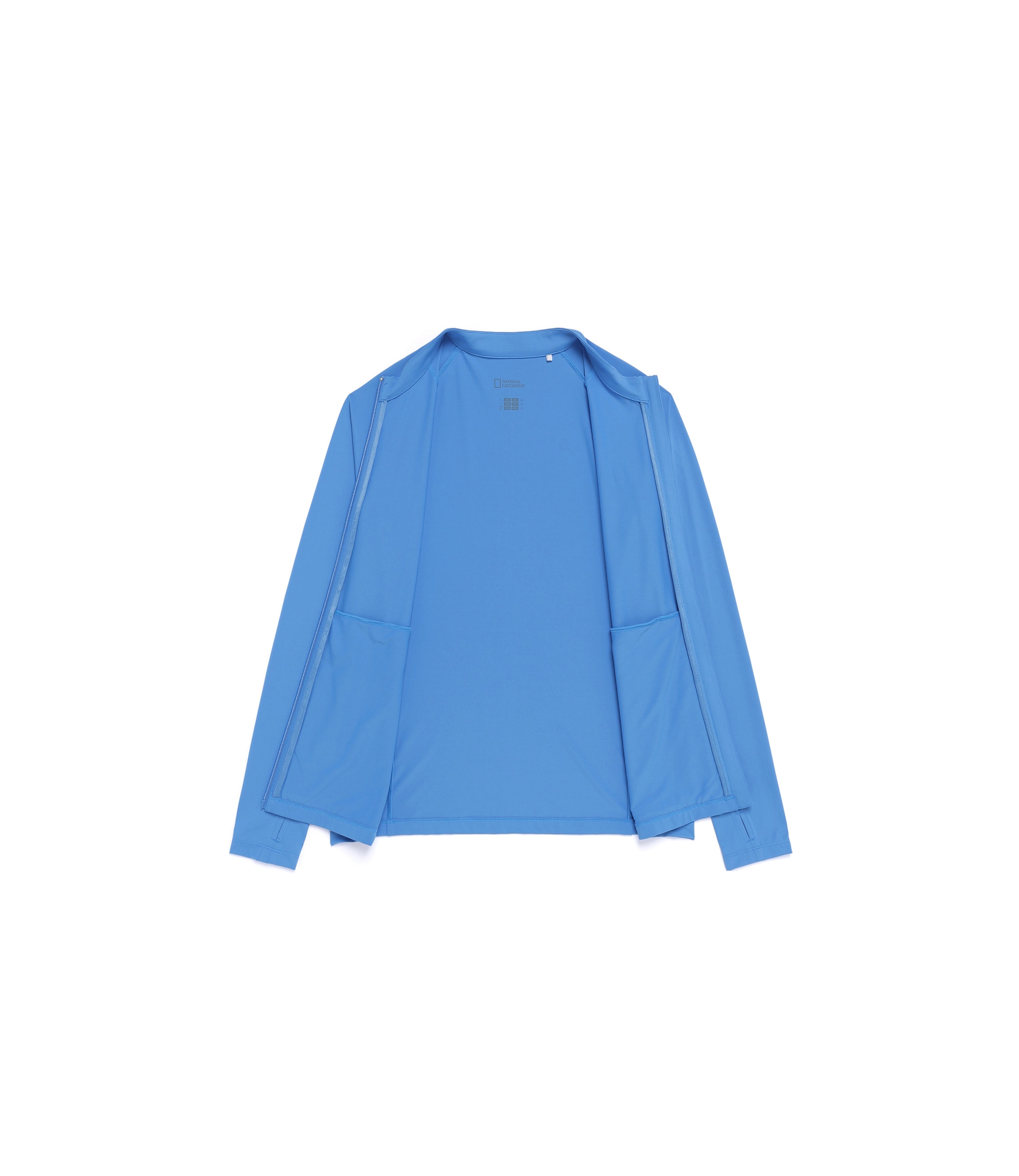 Womens Hot Summer Basic Zip-Up Rash Guard<br>MARINE BLUE