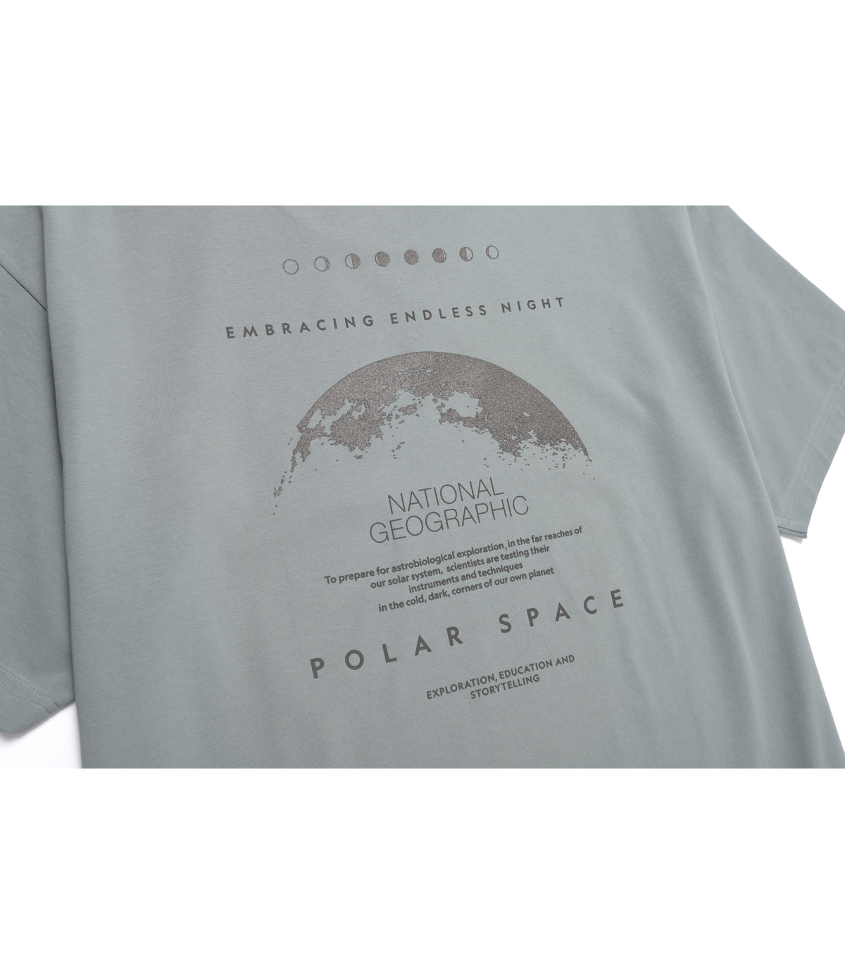 Unisex URBAN Polarspace Graphic Semi-Overfit Short Sleeve Tee<br>SAGE GREEN