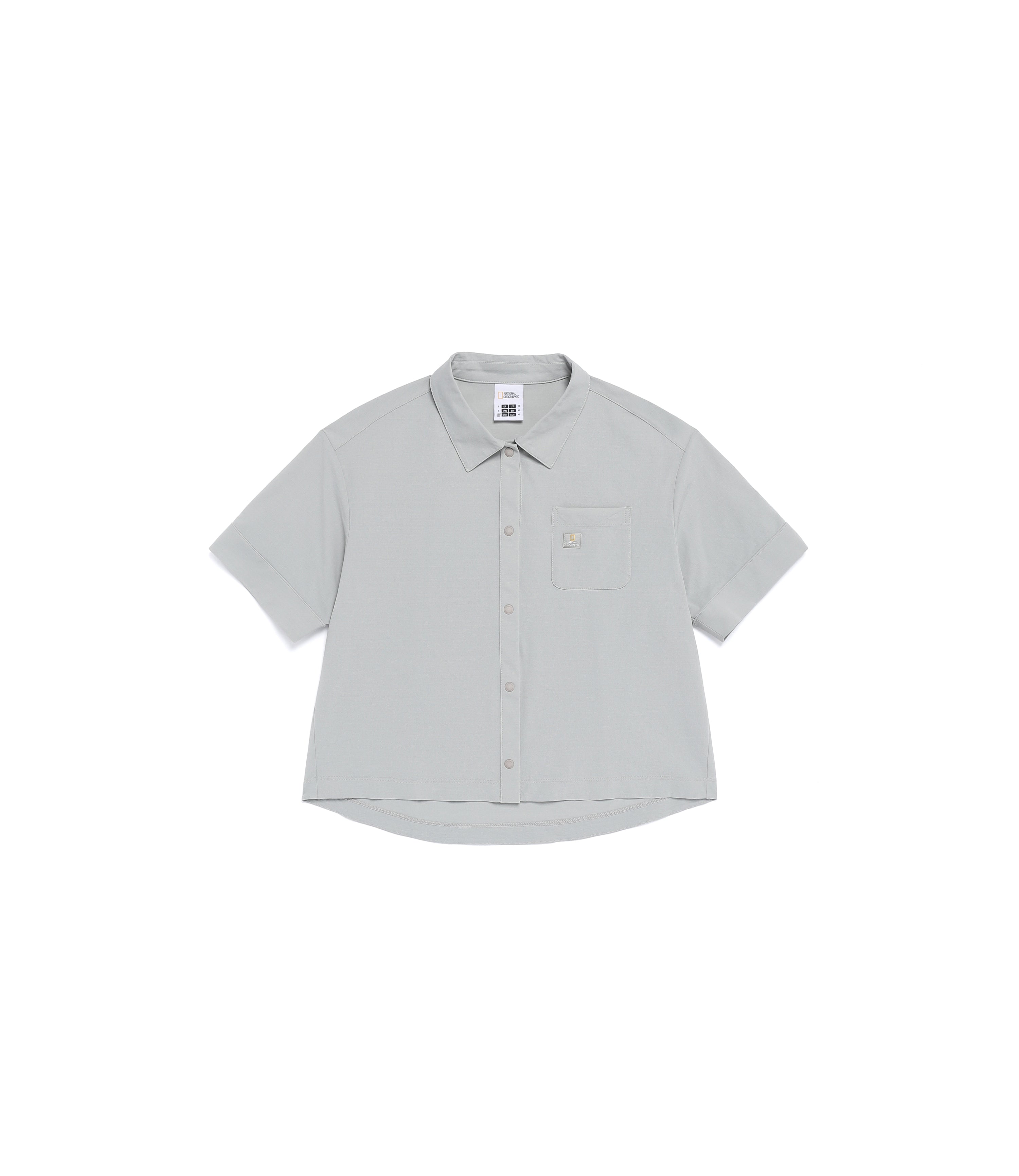 Women's Frozen Air Semi-Overfit Short Sleeve Shirt<br>LIGHT KHAKI