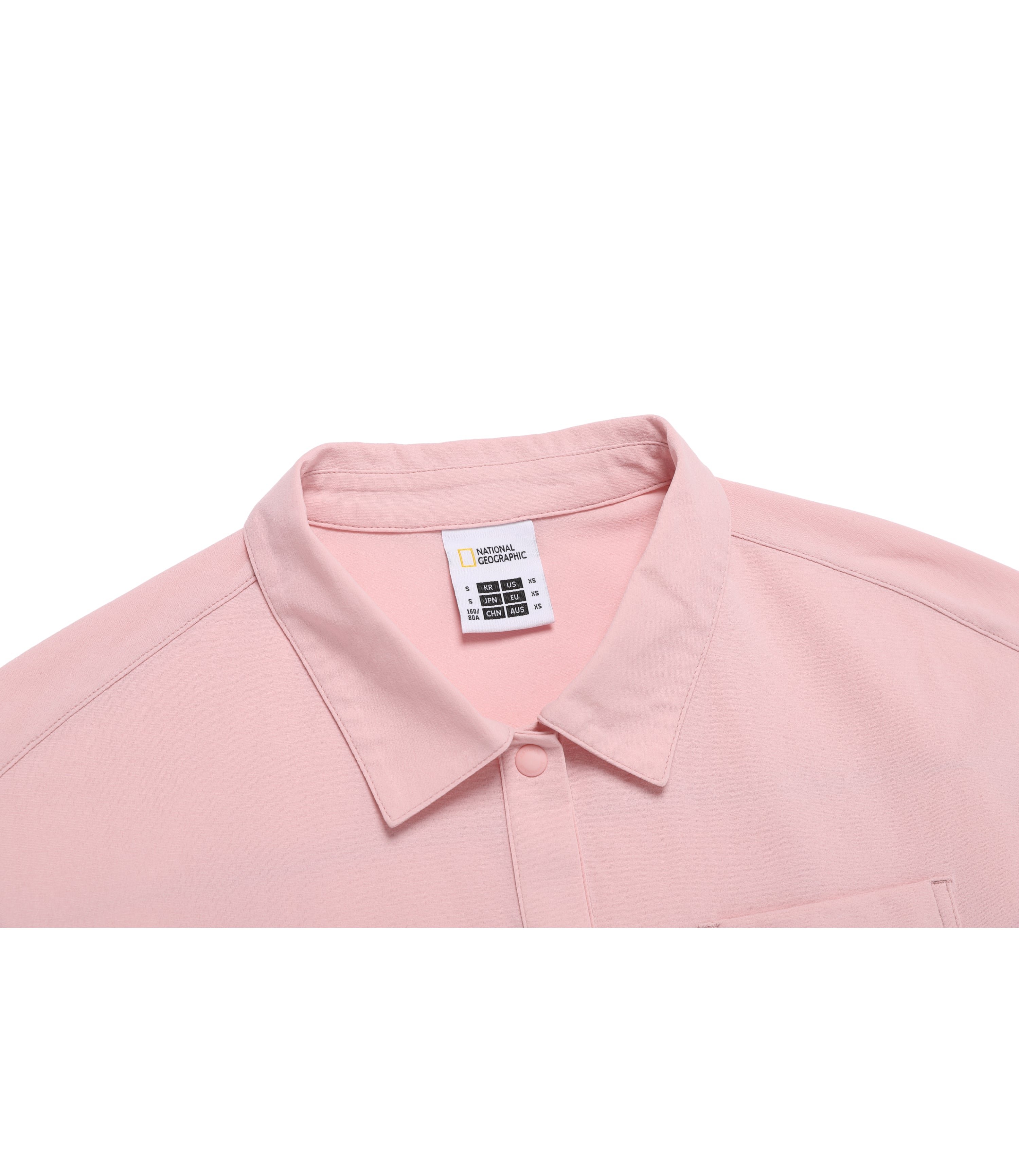 Women's Frozen Air Semi-Overfit Short Sleeve Shirt<br>SILVER PINK