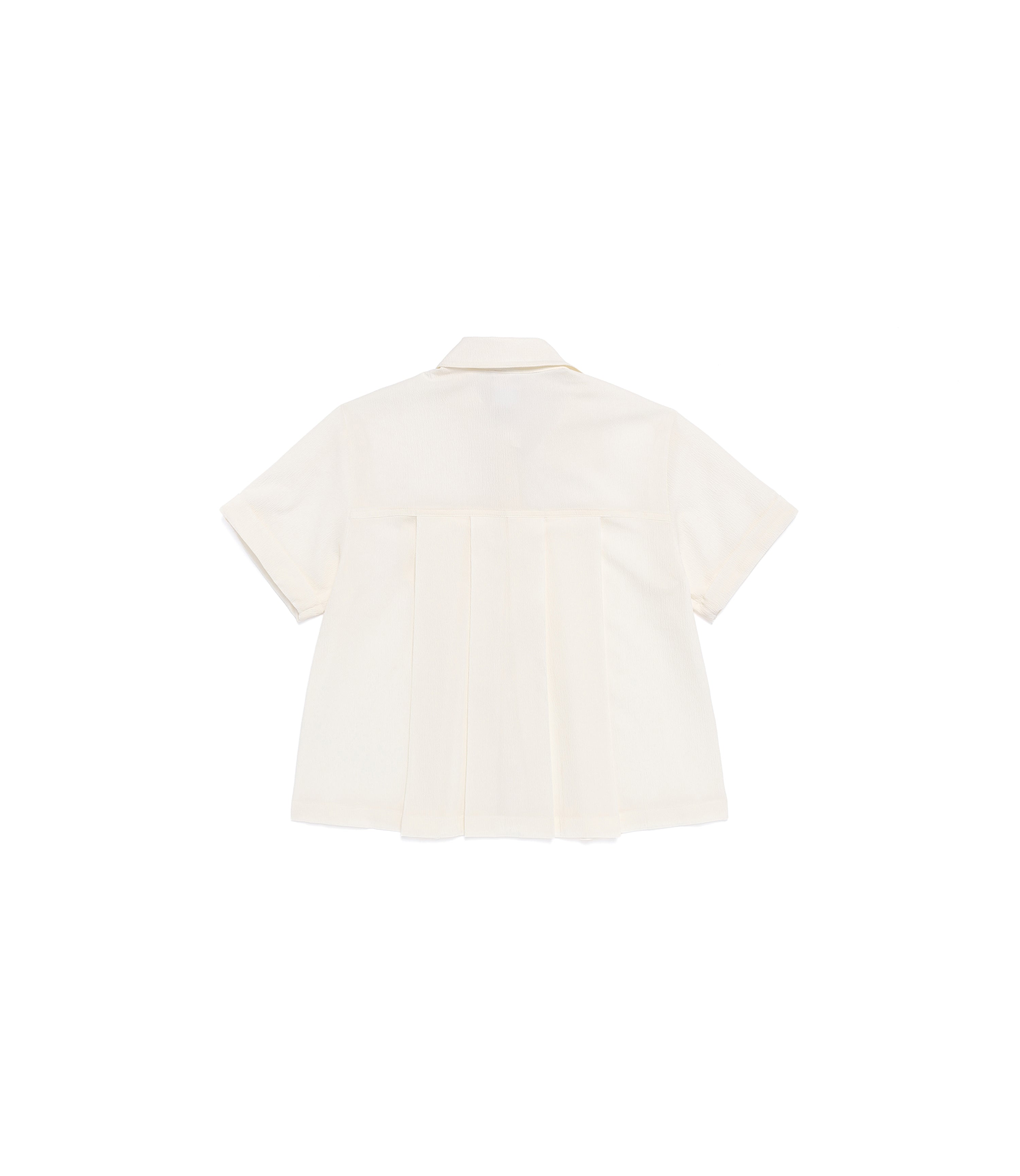 Womens Air Seersucker Semi-Overfit Short Sleeve Shirt<br>O/WHITE