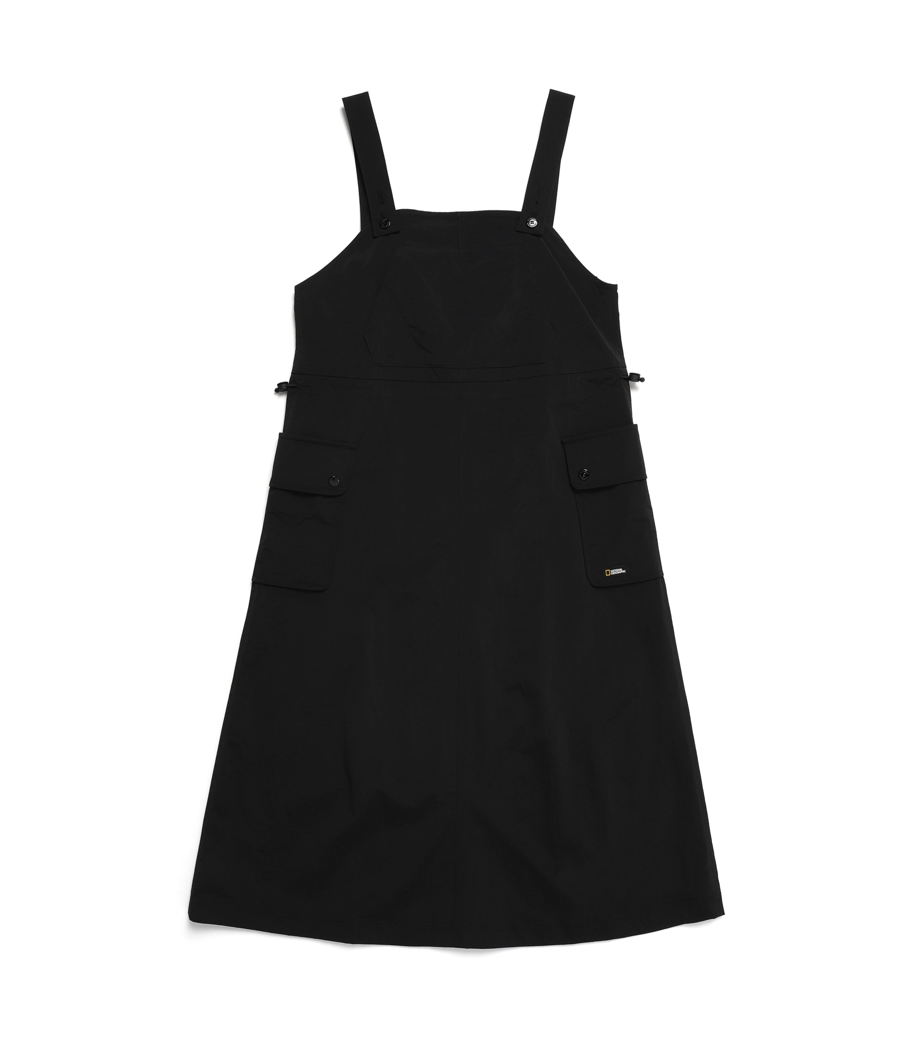 Women’s CYGNUS Woven Stretch Overall Dress<br>CARBON BLACK