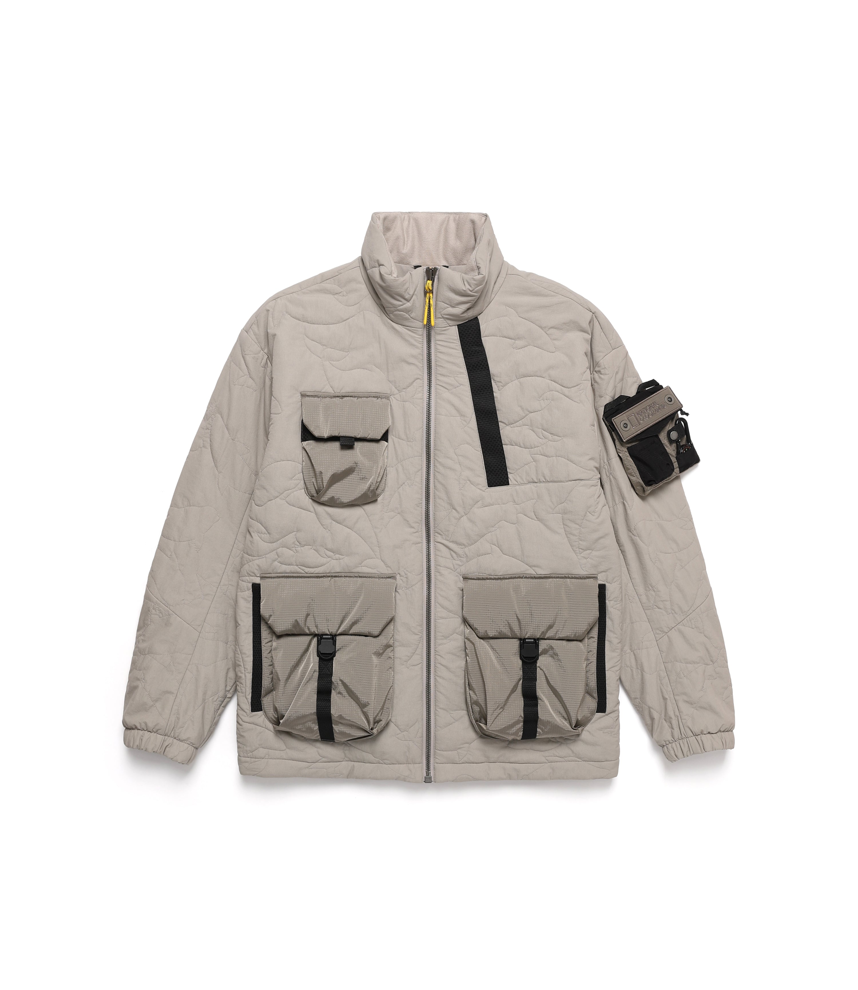 Unisex FILMMAKER Mountainous Quilting Padded Jacket<br>S/BEIGE