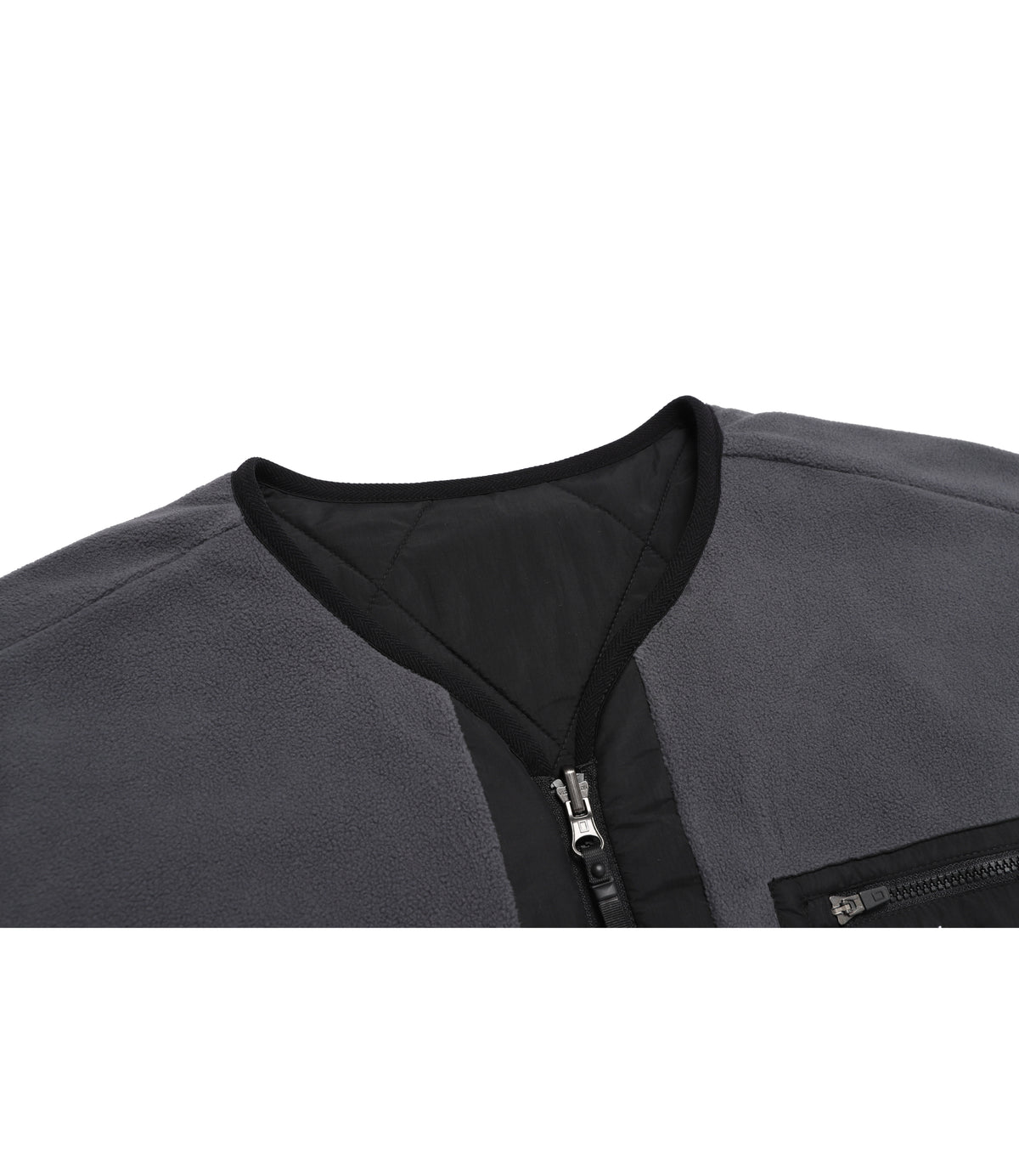 Unisex Lynx Reversible Fleece Liner Padded Jumper<br>BLACK