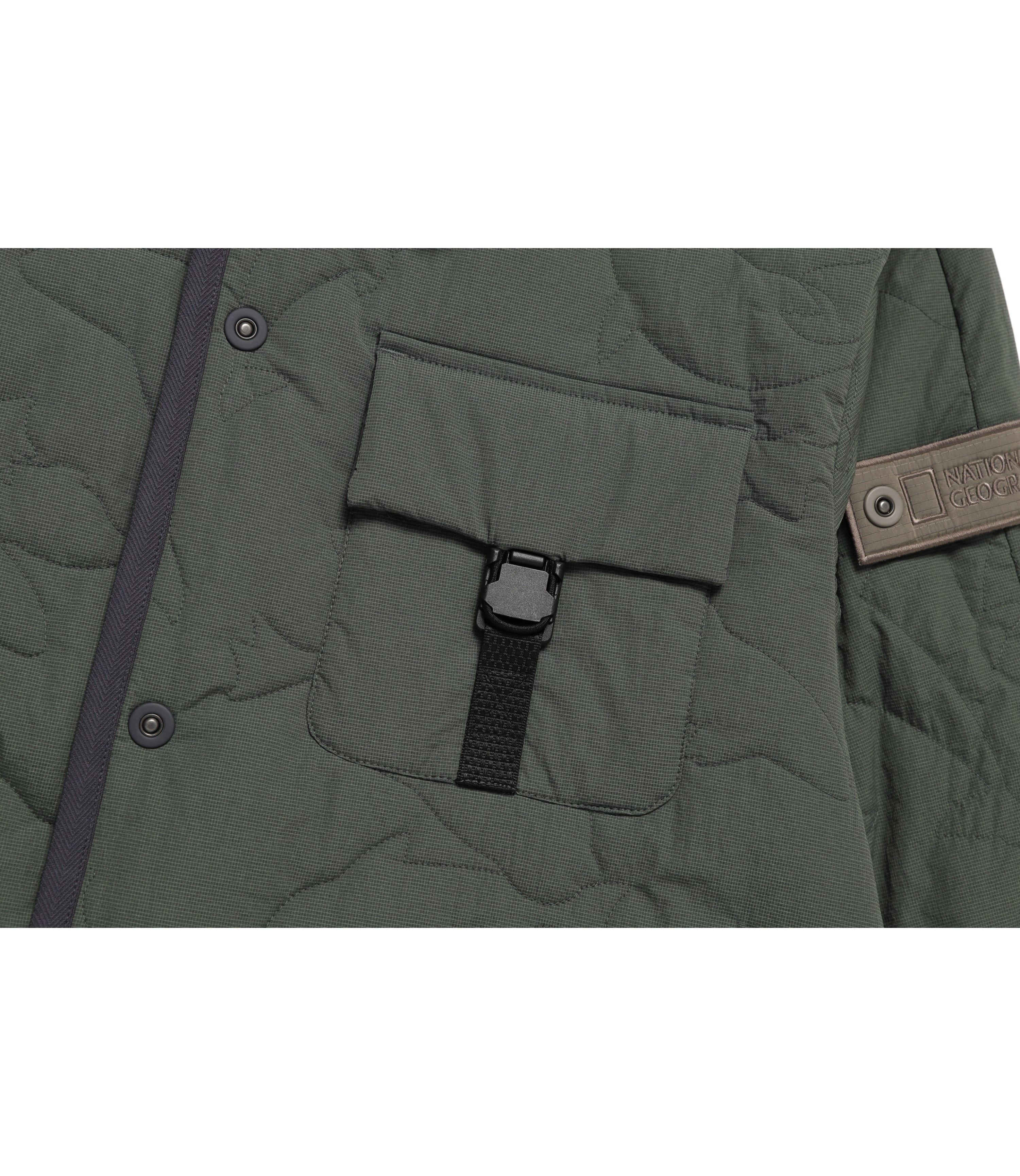 [FILMMAKER] Unisex 'Mountainous' Quilted Shirket<br>KHAKI