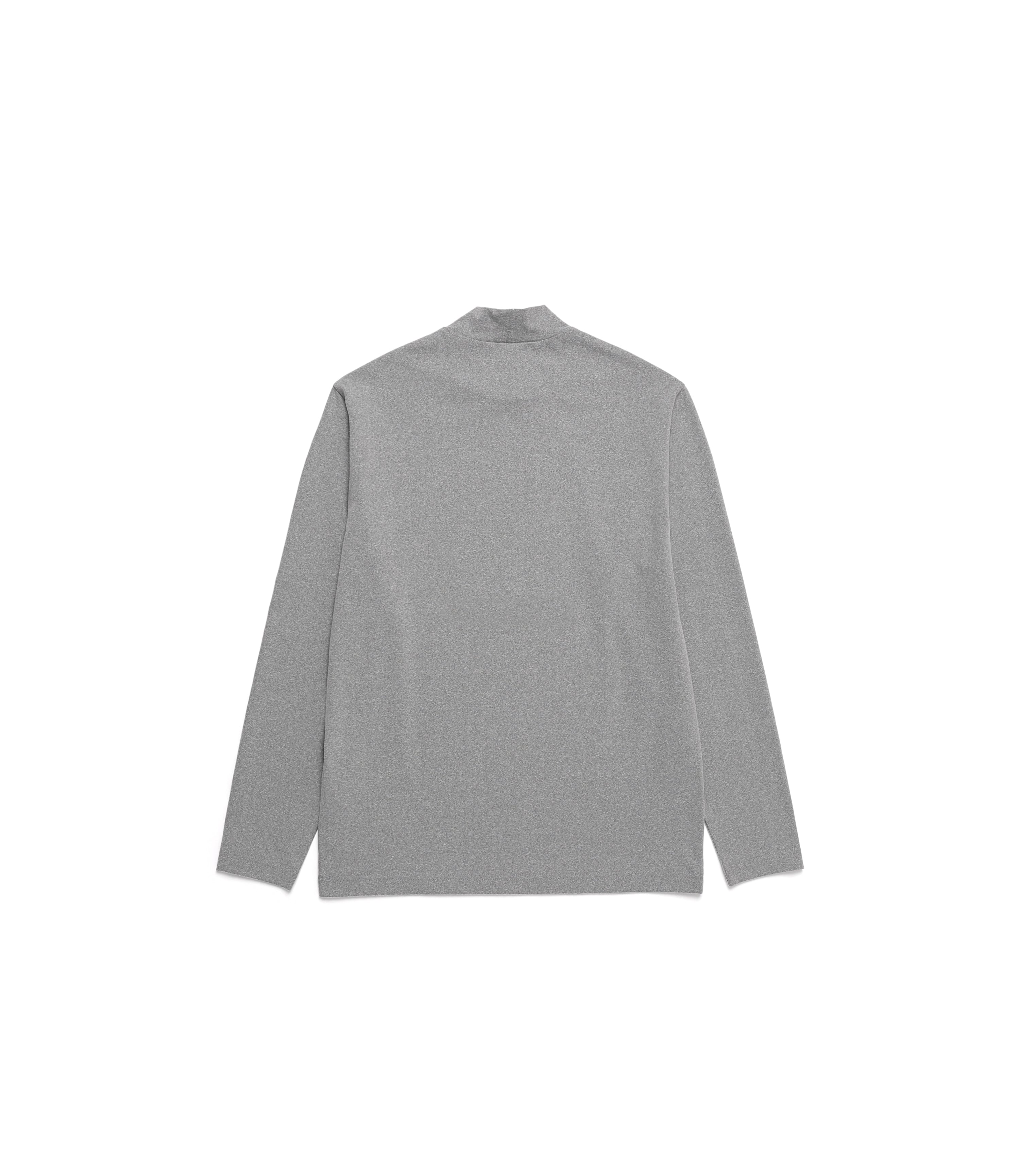 Unisex Basic Half Neck Long Sleeve Tee<br>MID GREY