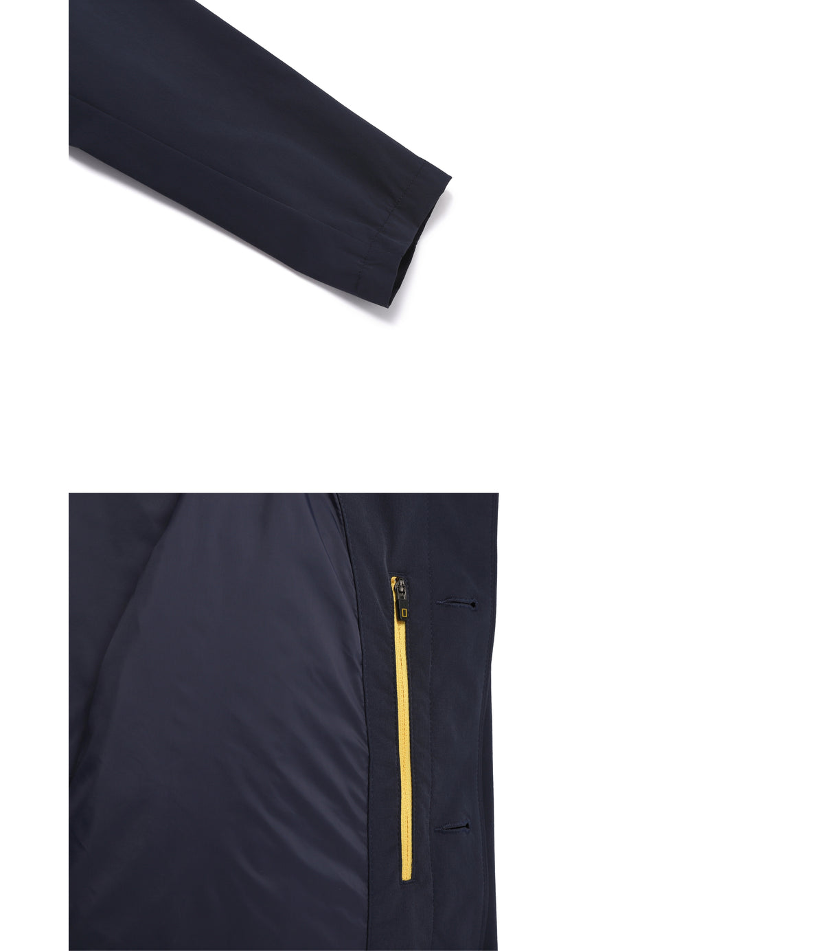 Men's Round Neck Button-Down Jacket<br>D/NAVY