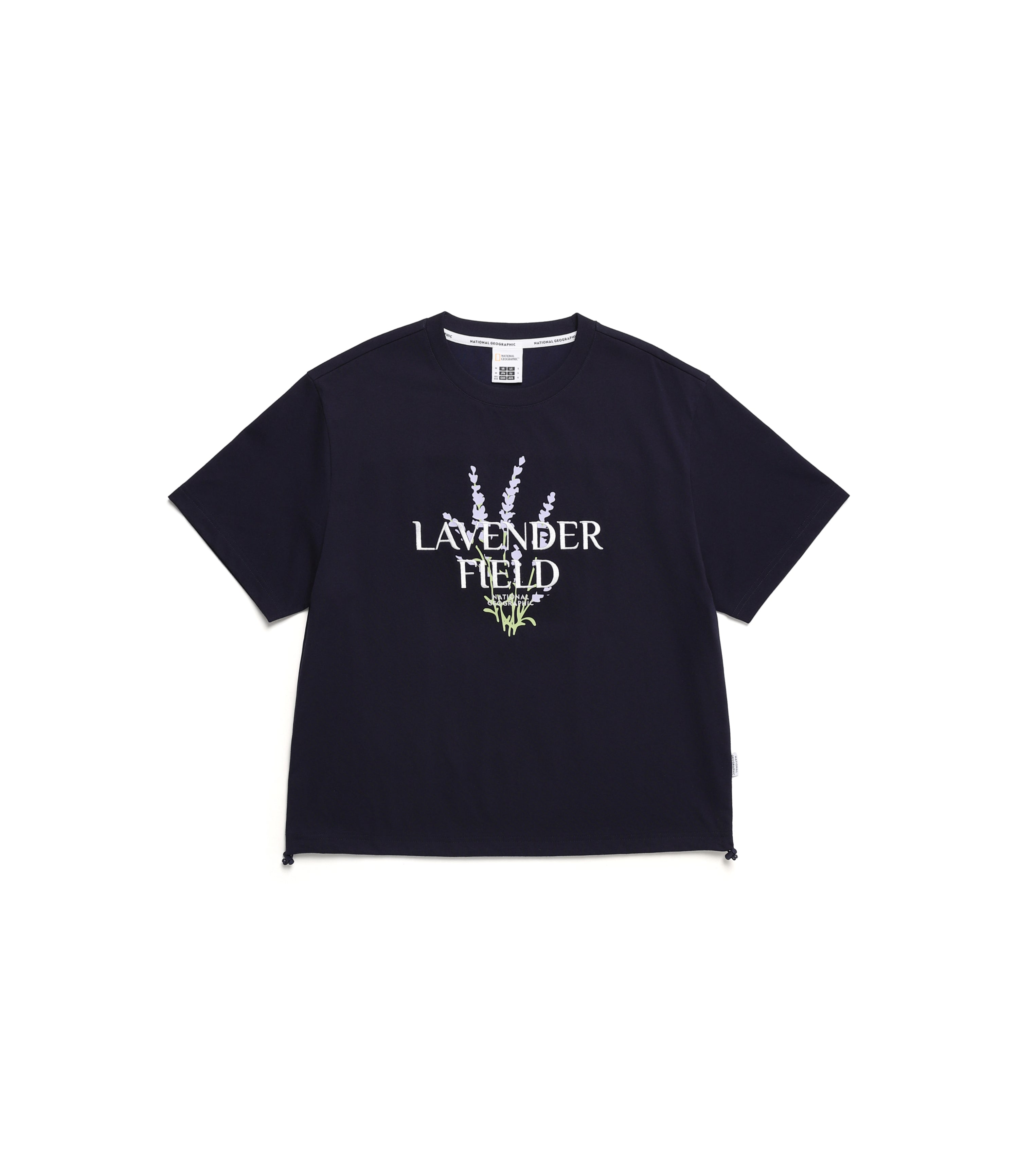 Women's Woven Graphic Short Sleeve Tee<br>DEEP SEA NAVY