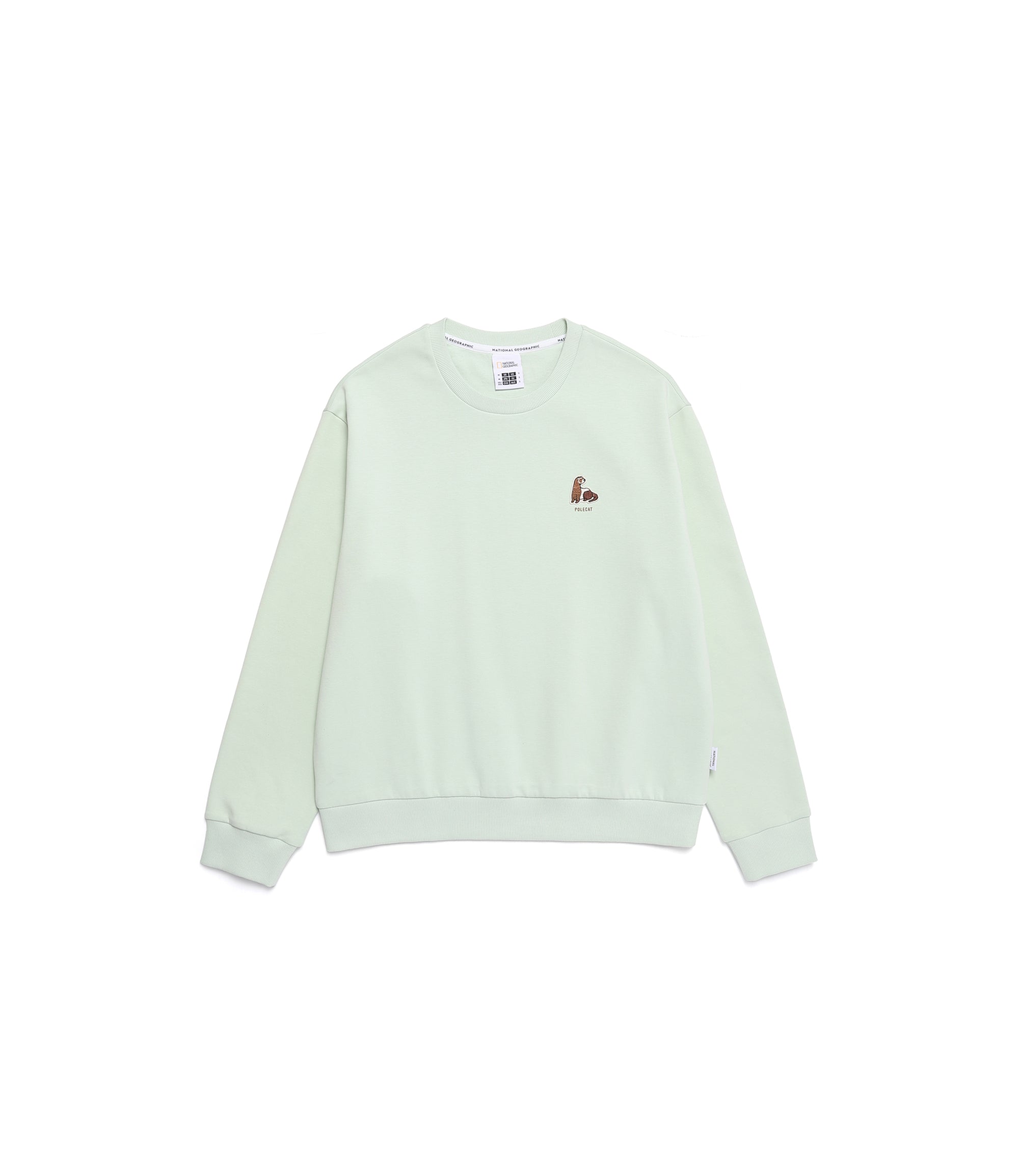 Woman's Animal Wappen Semi-Over Fit Crop SweatshirtMINT